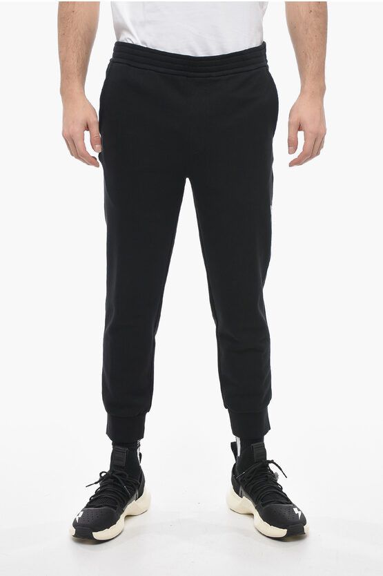 image of Neil Barrett Cotton Skinny Fit Sweatpants With Cuffs in Black, Men's (Size 32)
