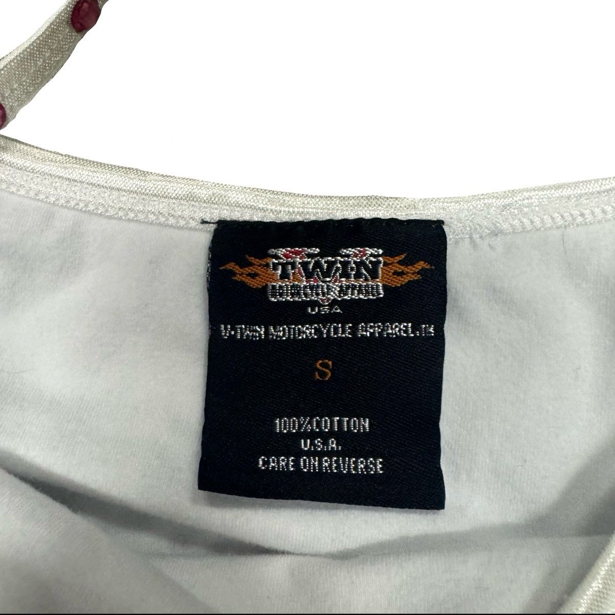 Designer × Vintage VTG Y2K Twin Motorcycle Apparel Biker Bitch Rhinestone Tank Size S / US 4 / IT 40 - 3 Thumbnail