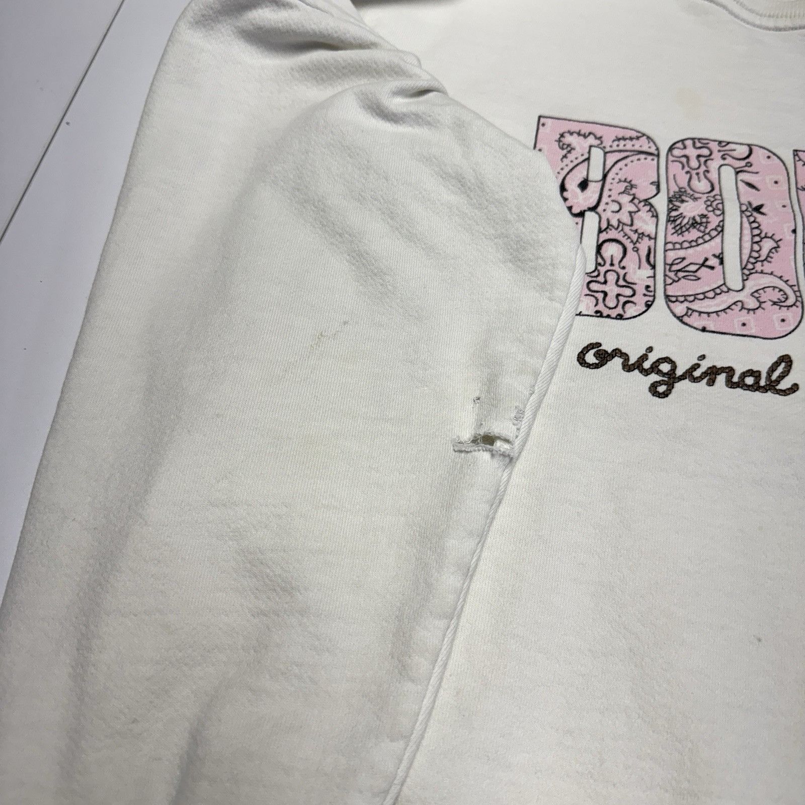 Vintage Vintage Bongo Jeans Sweatshirt Womens XL 26x25 White Crew Ne Size XL / US 12-14 / IT 48-50 - 9 Thumbnail
