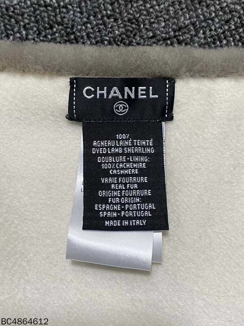 Chanel Chanel Logo Wool Cashmere Scarf -2505 Size ONE SIZE - 4 Thumbnail