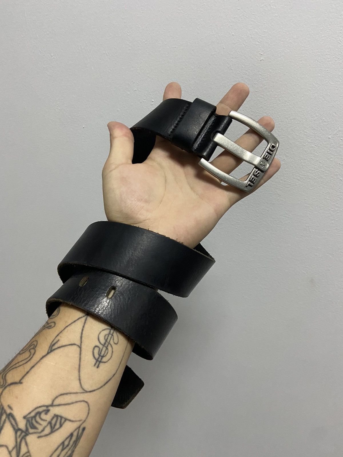 Diesel Belt Vintage Leather Avant Garde Y2K Style