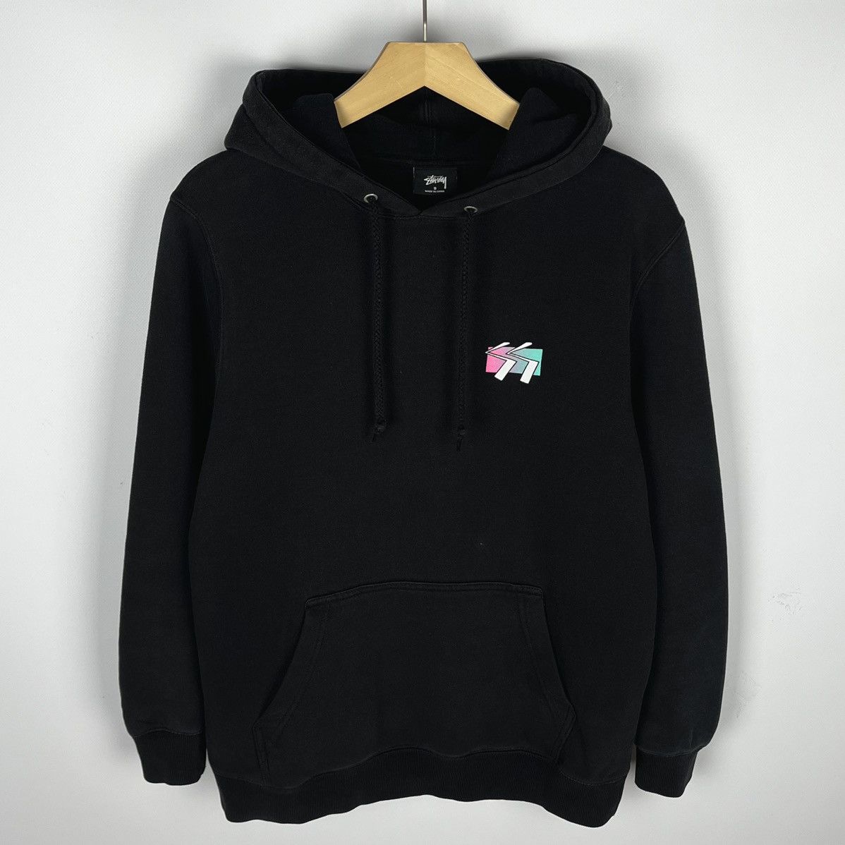 Stussy Vintage Y2K Stussy Big Logo Hoodie Black Size S Size US S / EU 44-46 / 1 - 8 Thumbnail