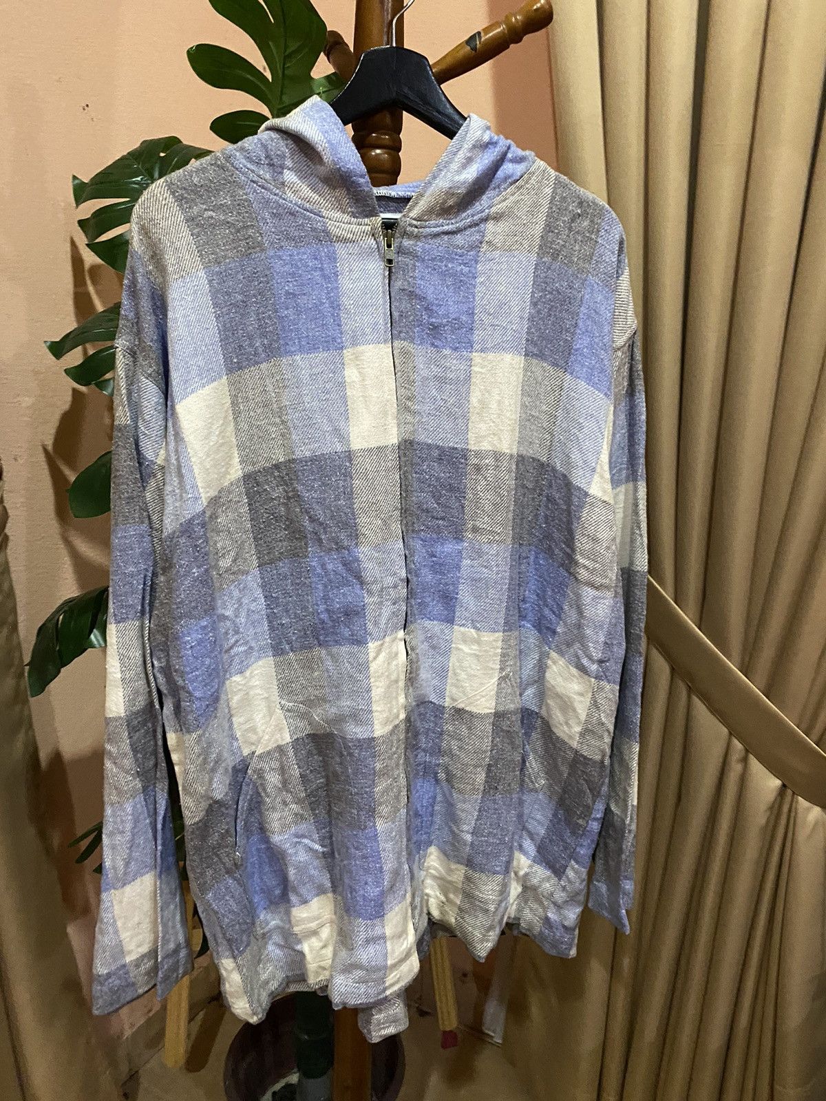 Vintage Vintage Collins Athletes Sport Jacket Hooded Checked Zip-Up Size US XL / EU 56 / 4 - 3 Thumbnail