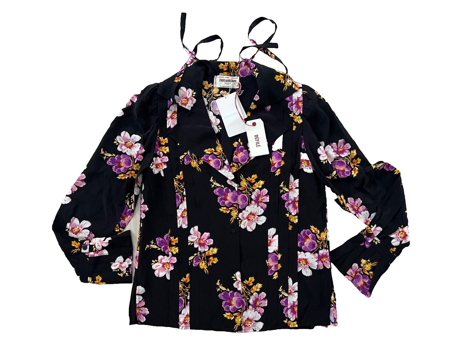 Zadig & Voltaire Zadig & Voltaire Défilé Floral Tessa Peonis Blouse ( XS ) Size XS / US 0-2 / IT 36-38 - 2 Thumbnail