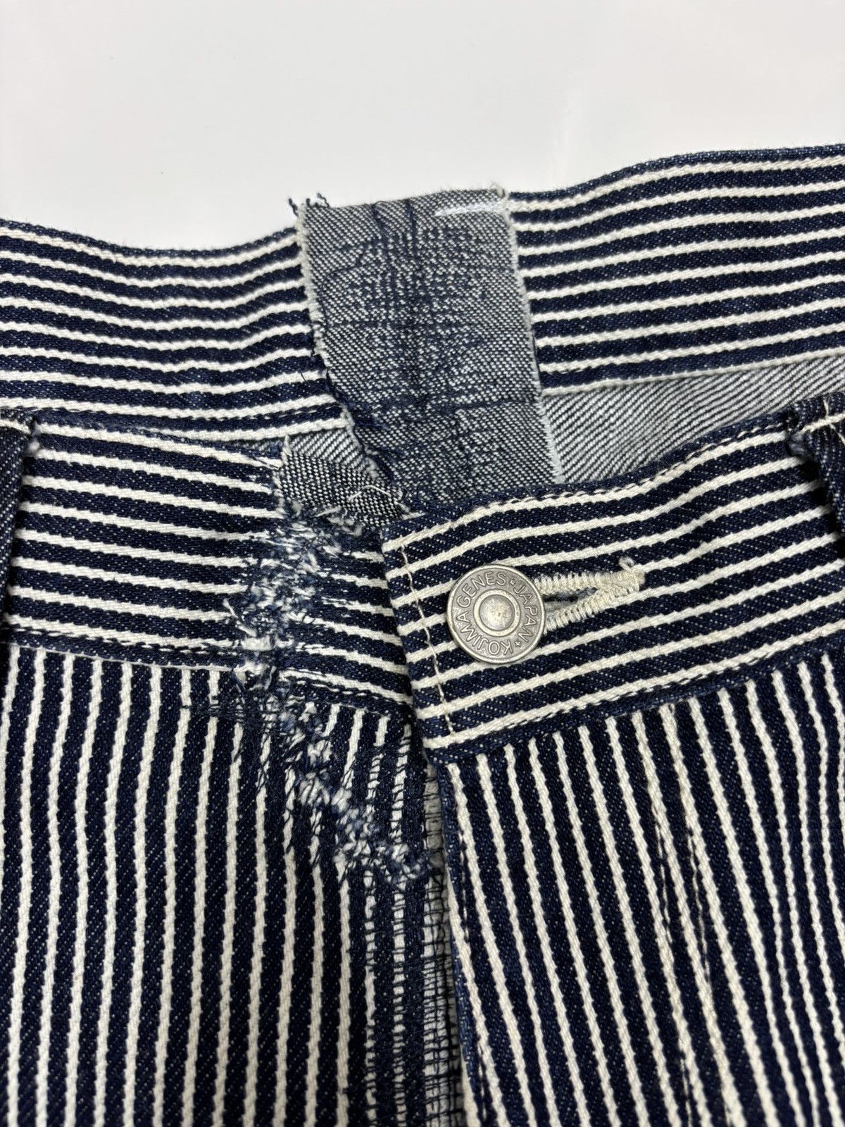Kapital KOJIMA GENES Hickory Stripe Reconstructed Work Wear Jeans Size US 36 / EU 52 - 14 Thumbnail