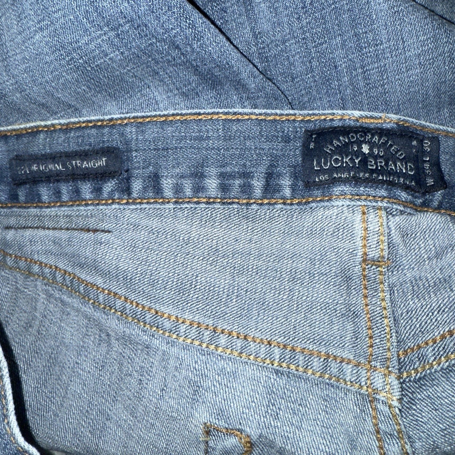 Lucky Brand Lucky Brand 221 Original Straight Blue Jeans Mens 34x30 Size US 34 / EU 50 - 4 Thumbnail