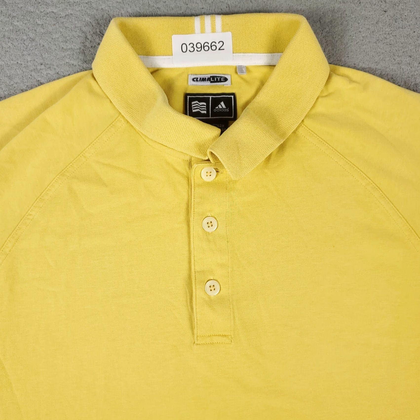 Adidas Adidas Polo Shirt Mens M Yellow Cotton Short Sleeve Button Collar Logo Classic Sports Polo Mens Medium Yellow Adidas Shirt Size US M / EU 48-50 / 2 - 2 Thumbnail