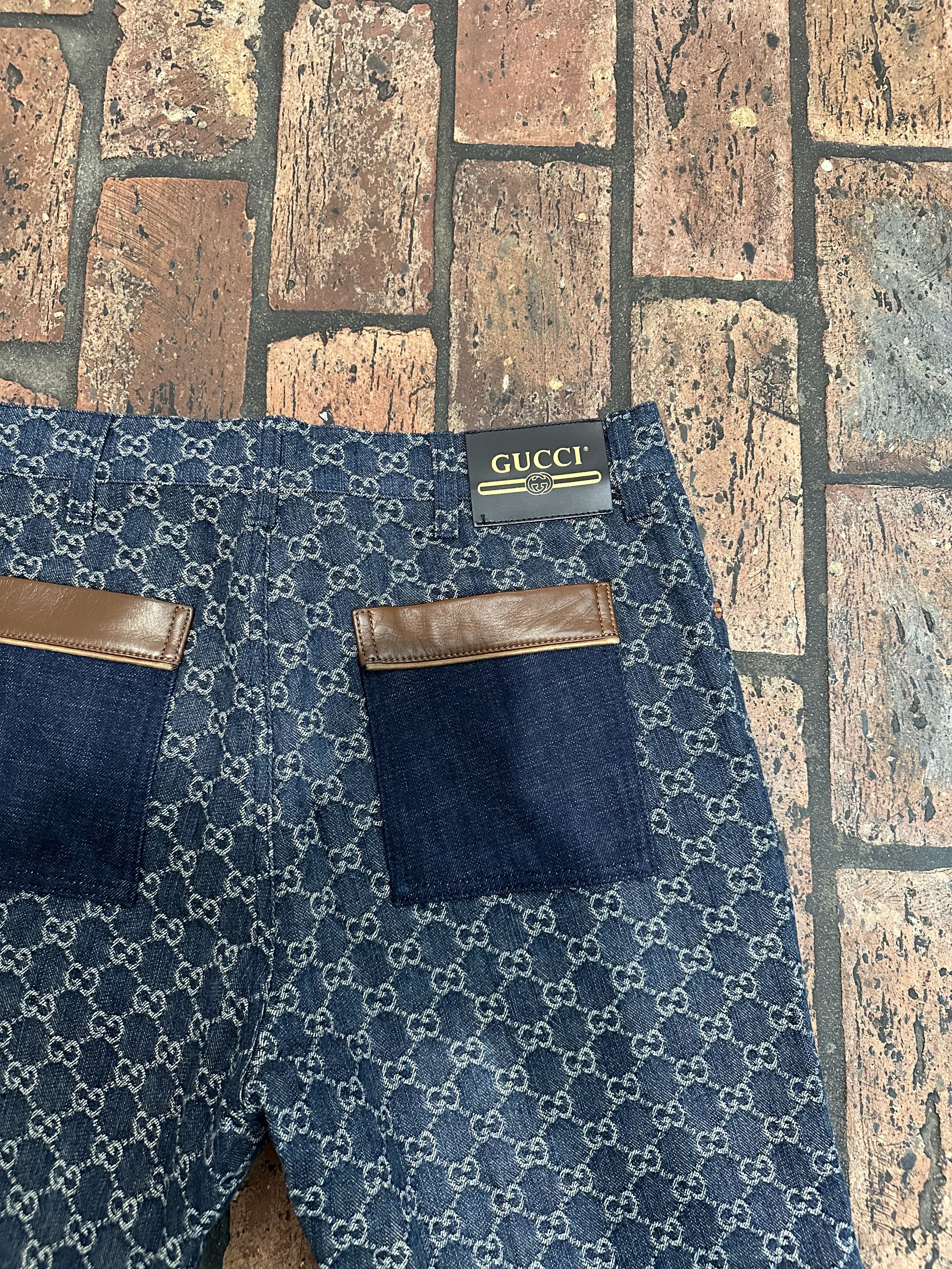 Gucci Gucci Monogram Denim Pant Size US 34 / EU 50 - 5 Thumbnail