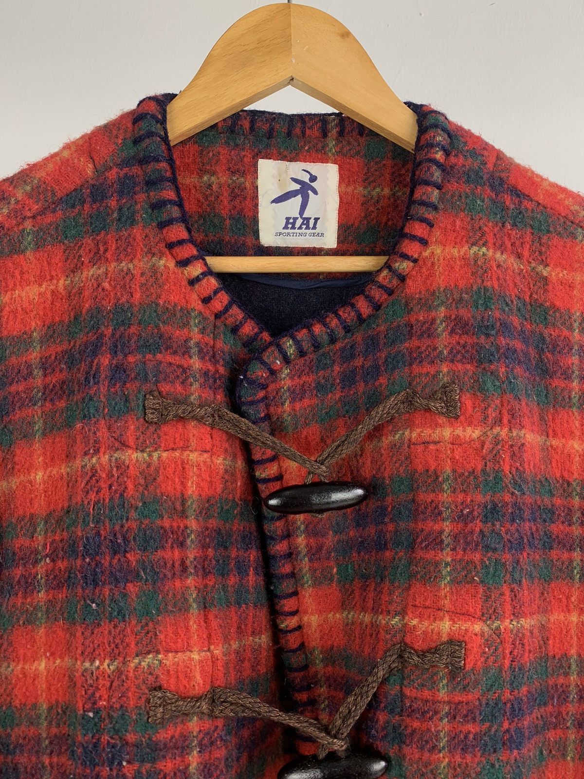 Hai Sporting Gear Hai Sporting Gear Tartan Plaid Wool Duffle Coat Size US M / EU 48-50 / 2 - 3 Thumbnail