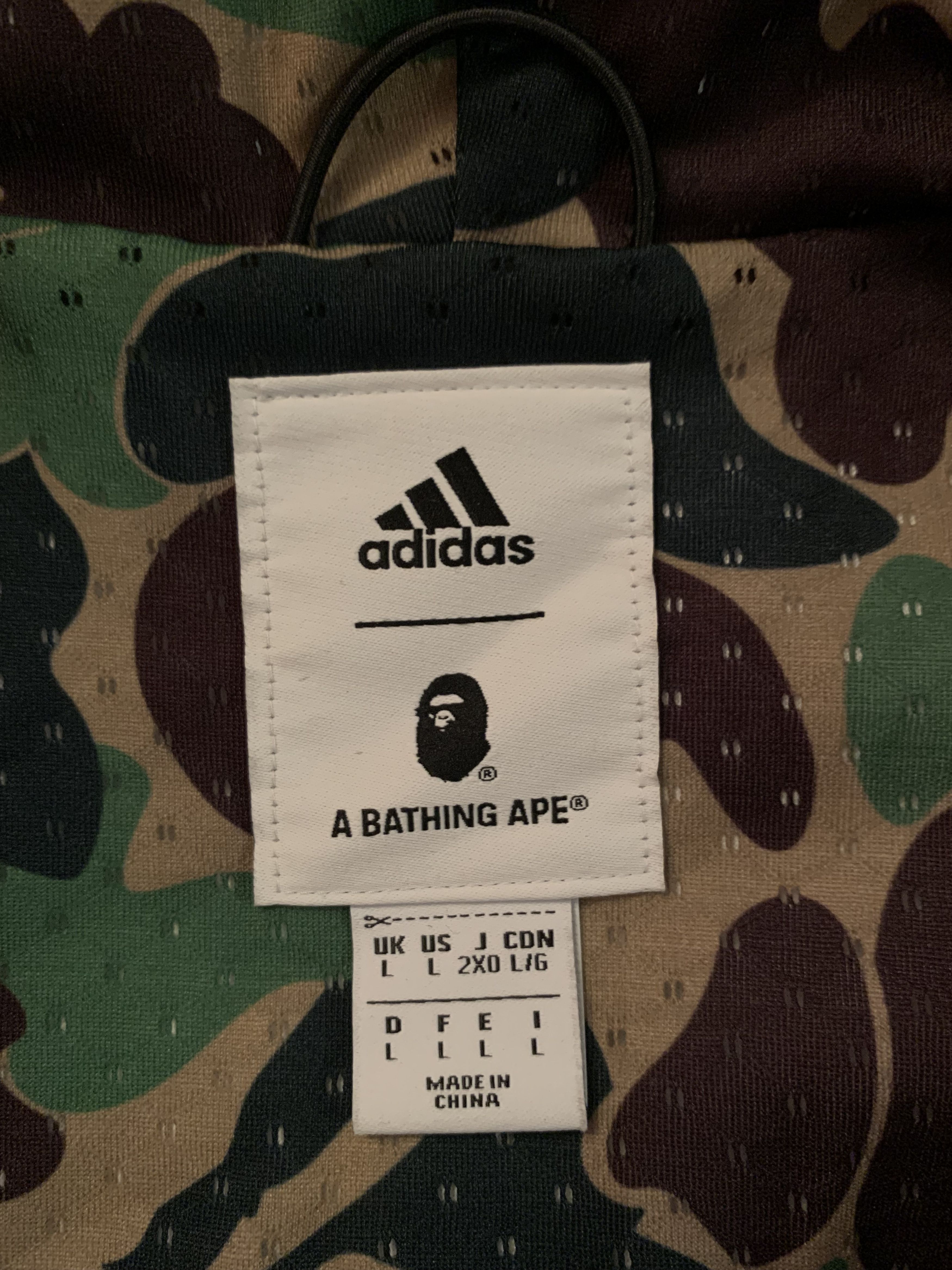Bape Bape x Adidas Shark Hoodie Size US L / EU 52-54 / 3 - 3 Thumbnail