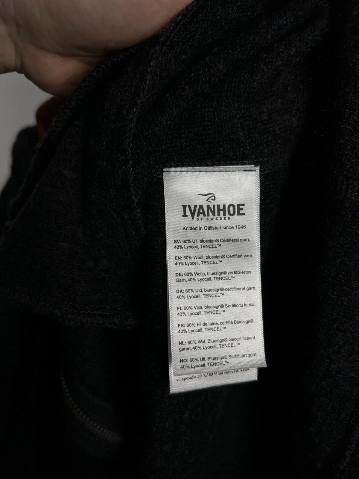 Other Ivanhoe Of Sweden Bella Full Zip Graphite Marl Pullover Size XXL / US 16-18 / IT 52-54 - 9 Thumbnail