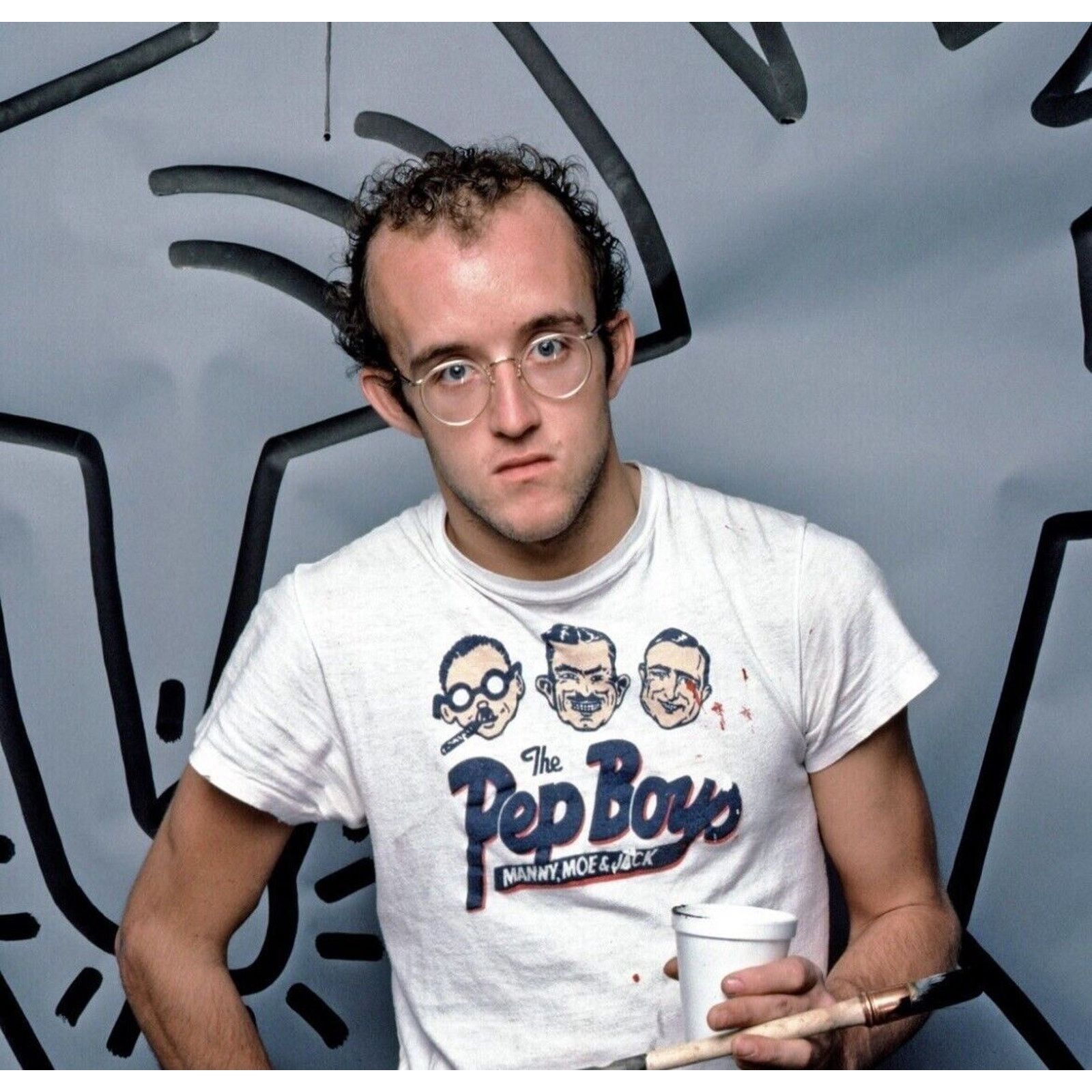 Vintage Vintage 70s Keith Haring Pep Boys Pop Art Medium Shirt USA Size US M / EU 48-50 / 2 - 4 Thumbnail