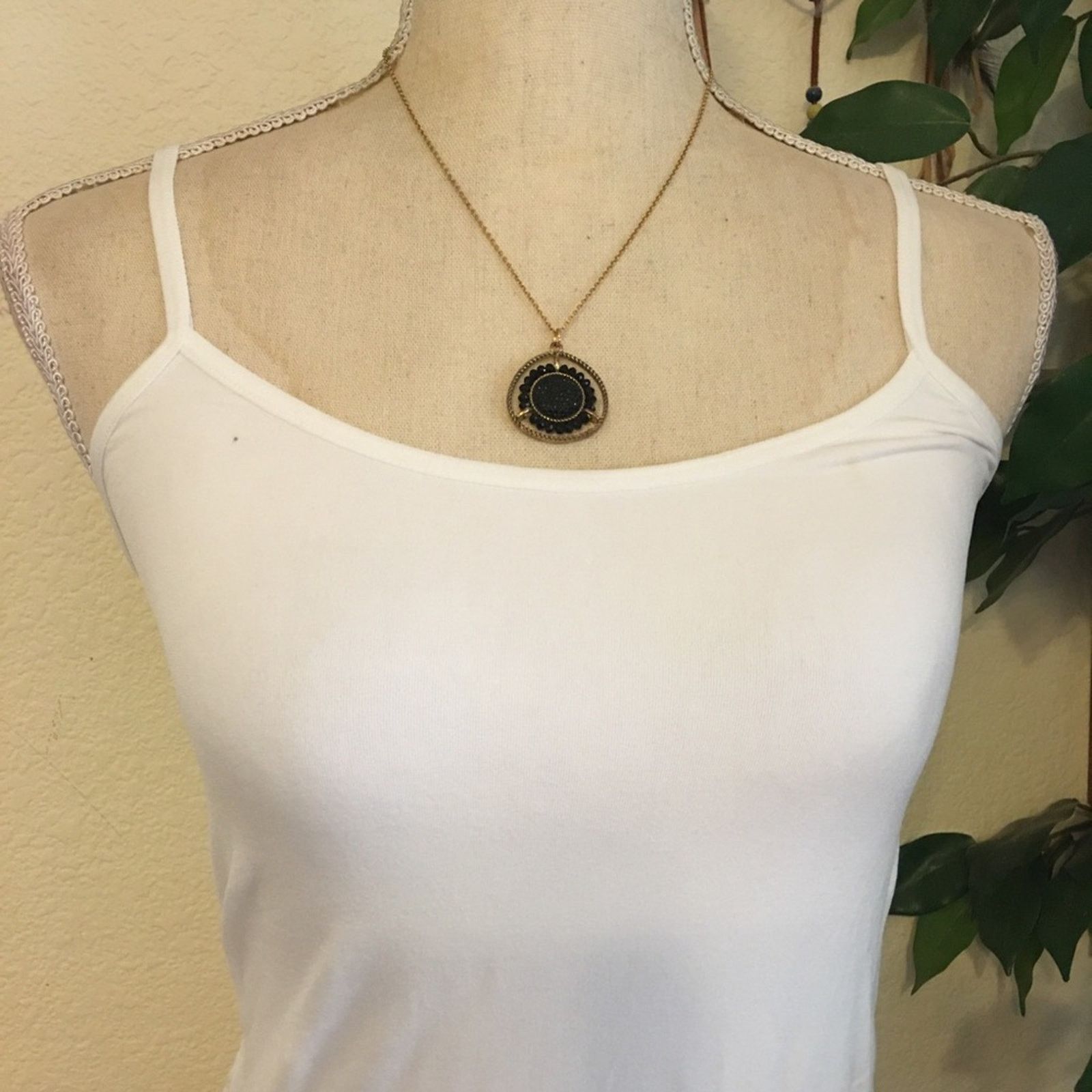 Vintage Vintage repurpose sparkle medallion necklace Size ONE SIZE - 3 Thumbnail