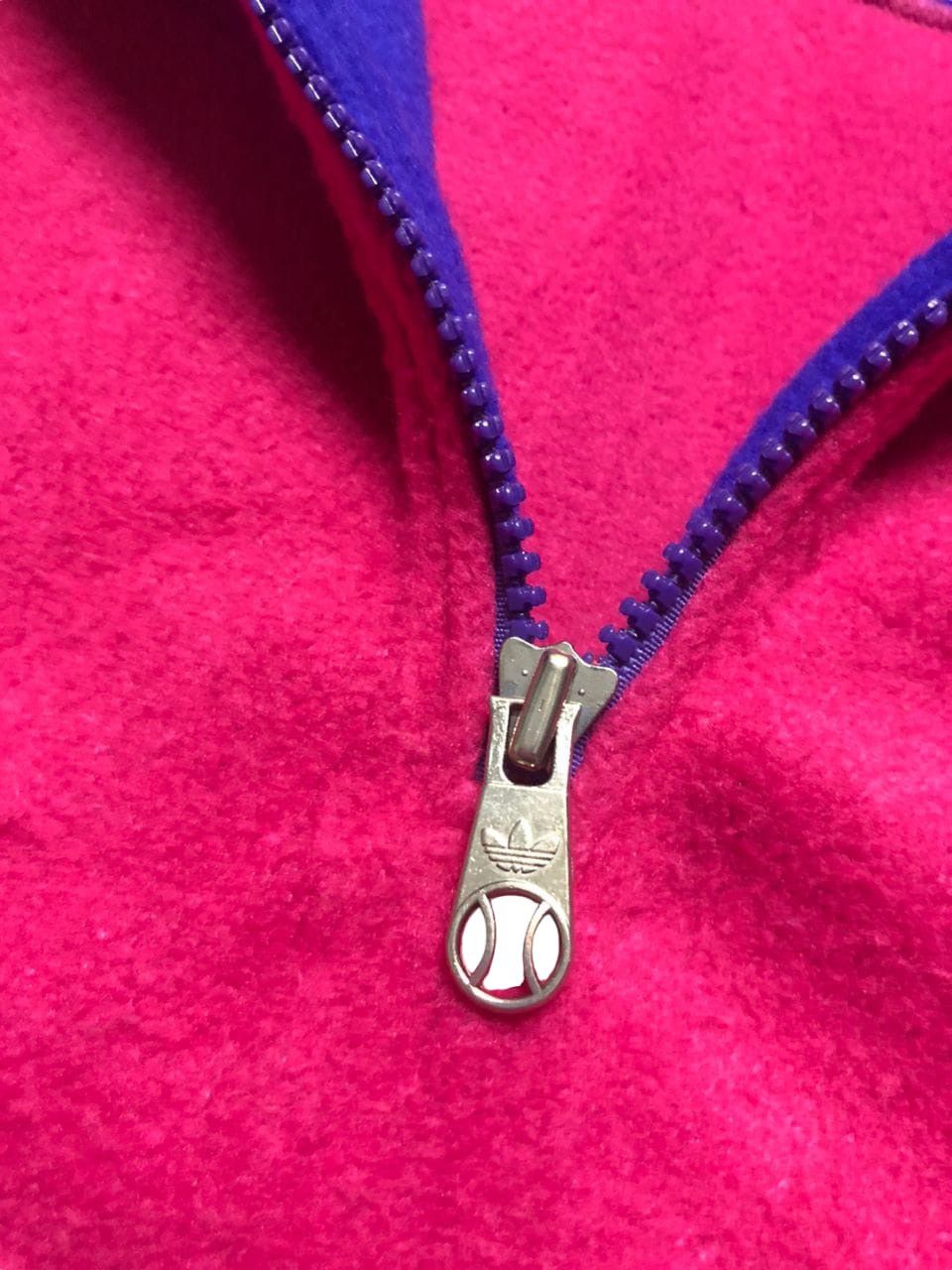 Adidas × Descente × Vintage Vintage 90s Adidas Fleece Sweater Half Zipper Center Logo Size US M / EU 48-50 / 2 - 13 Thumbnail