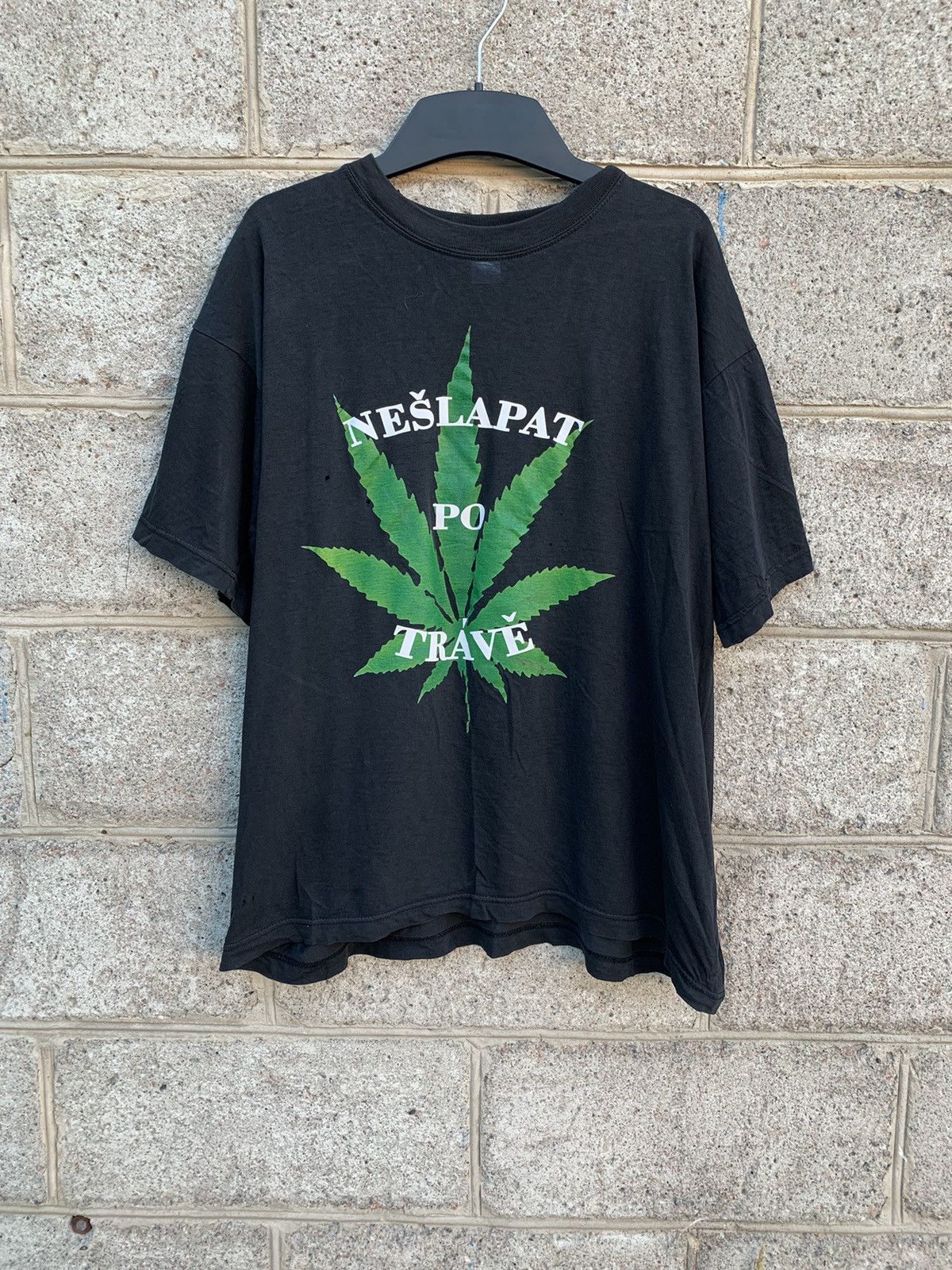 Japanese Brand × Vintage Vintage 90s Marijuana Weed Humor tee streetwear T shirt Size US XL / EU 56 / 4 - 1 Thumbnail