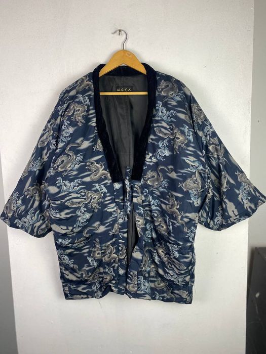 Archival Clothing vintage japanese kimono dragon all over print