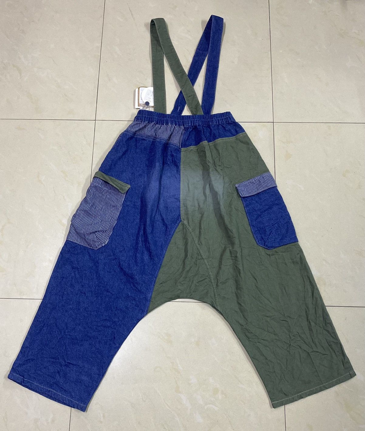Japanese Brand Yohji Yamamoto Style 2 Tone Cropped Pants Size 26-36 Size US 36 / EU 52 - 2 Thumbnail
