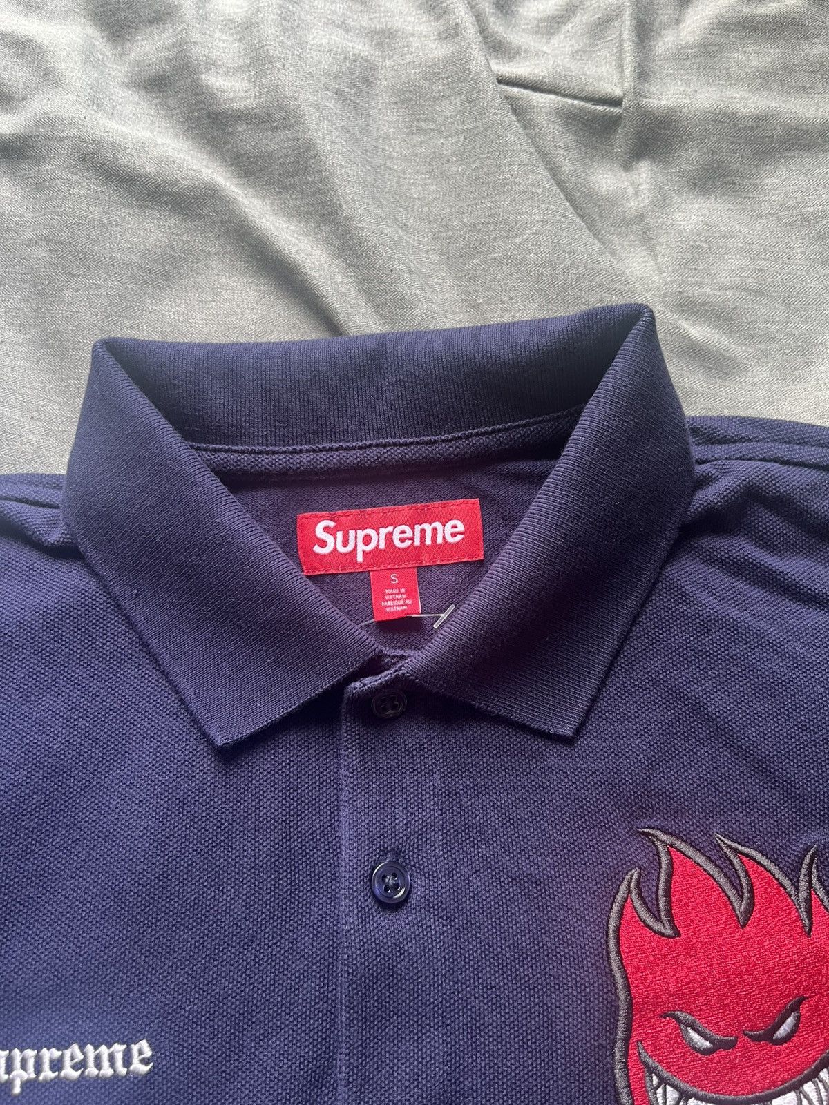 Supreme Spitfire Polo Navy Size Small