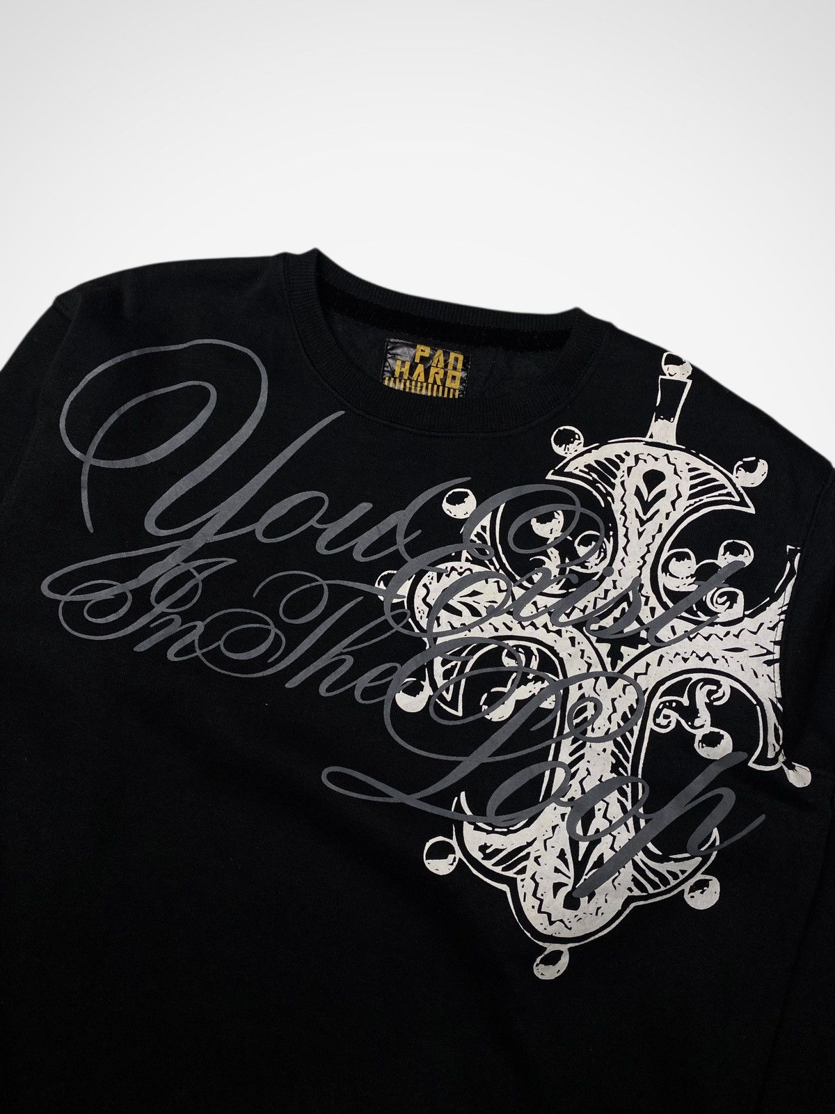 If Six Was Nine 2000's Pan Hard Poem Cross Sweatshirt Size US M / EU 48-50 / 2 - 2 Thumbnail
