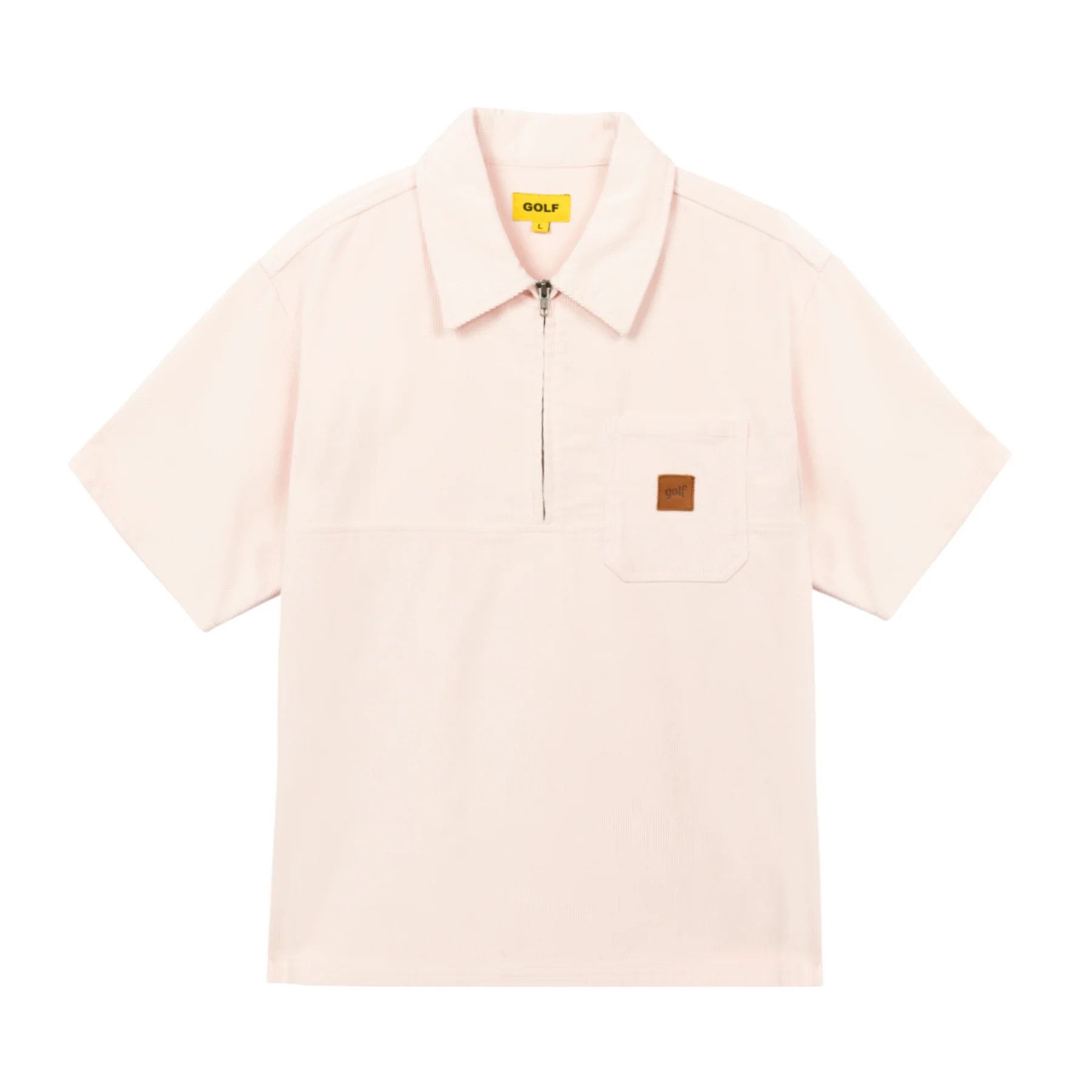 Golf Wang Olde Corduroy Half Zip Work Shirt Pink Size L / US 10 / IT 46 - 1 Thumbnail