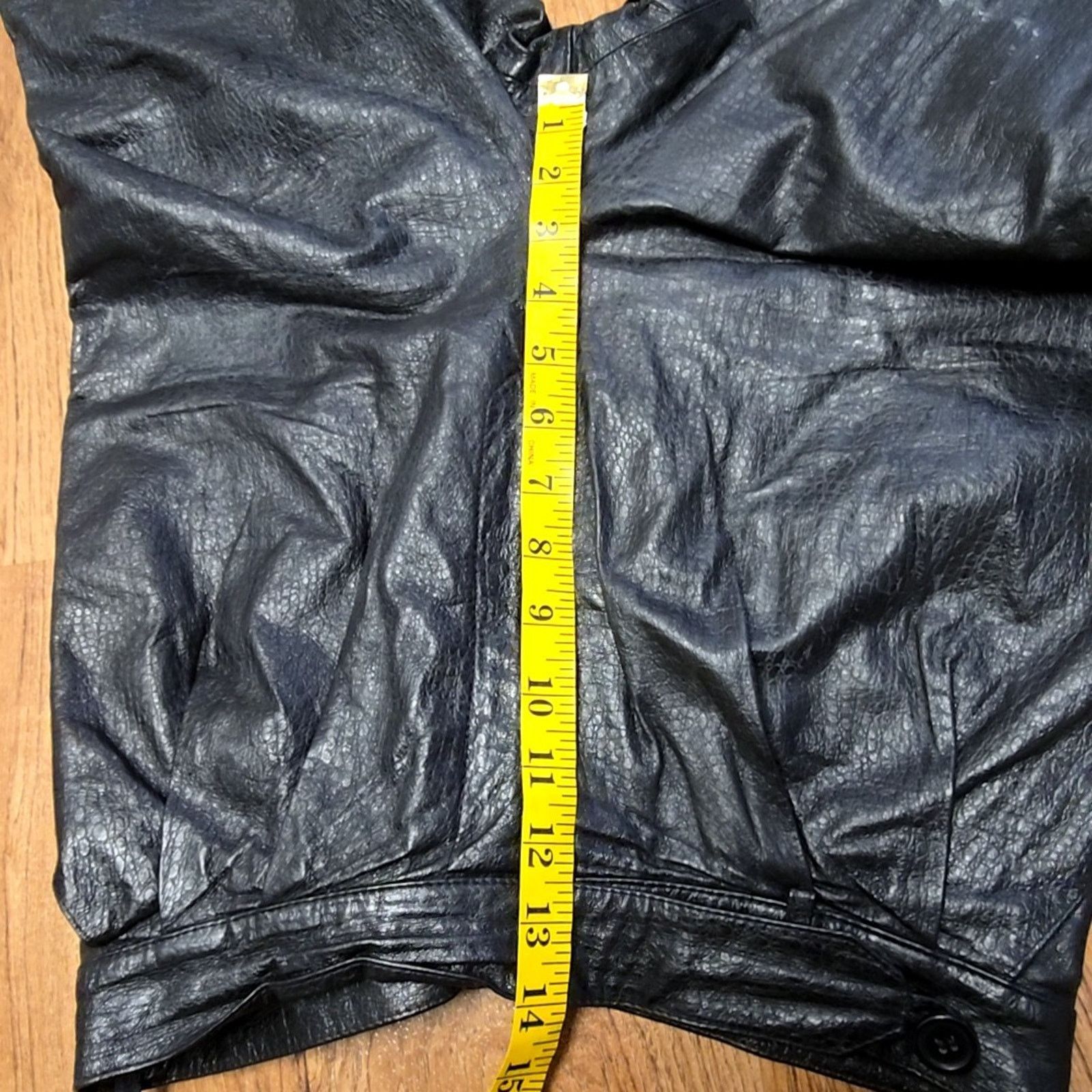Vintage Vintage Omanti New York Genuine Leather Pants Black 12 90s Size 34" / US 12 / IT 48 - 12 Thumbnail
