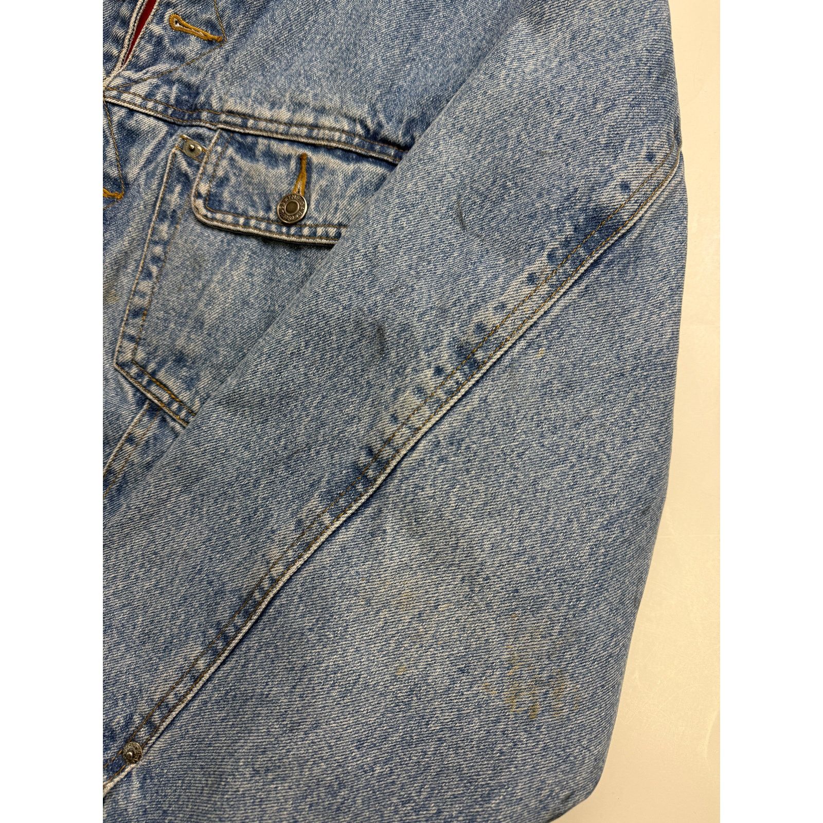Vintage Vintage Gap Denim Lined Zip Up Hybrid Trucker Style Jacket L Size US L / EU 52-54 / 3 - 7 Thumbnail