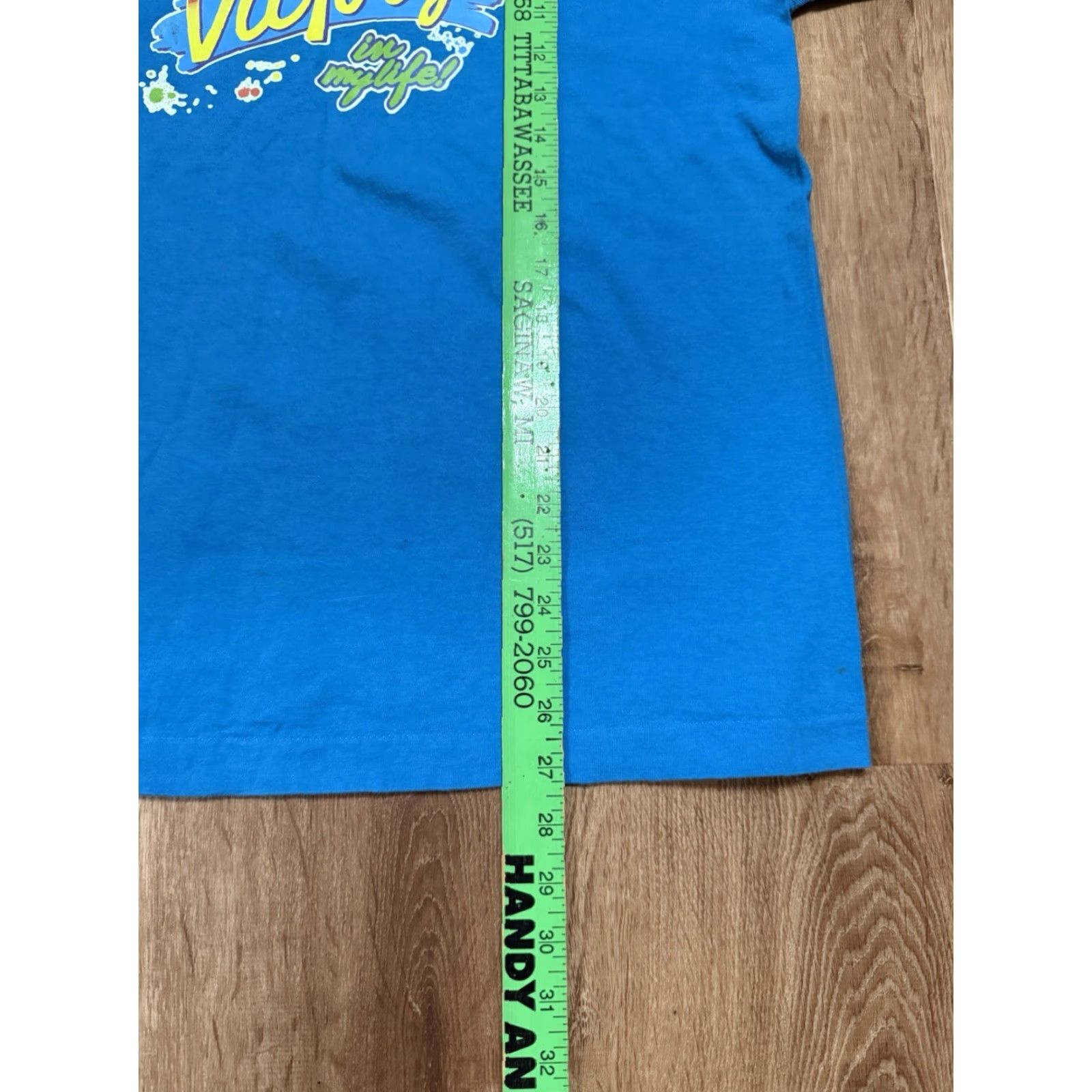 Fruit Of The Loom VINTAGE Fruit of the Loom Jesus Tee Single Stitch Light Blue L Mens Men's T-Shirt 90s Religion Jesus Boys/Girls? Size US L / EU 52-54 / 3 - 8 Thumbnail