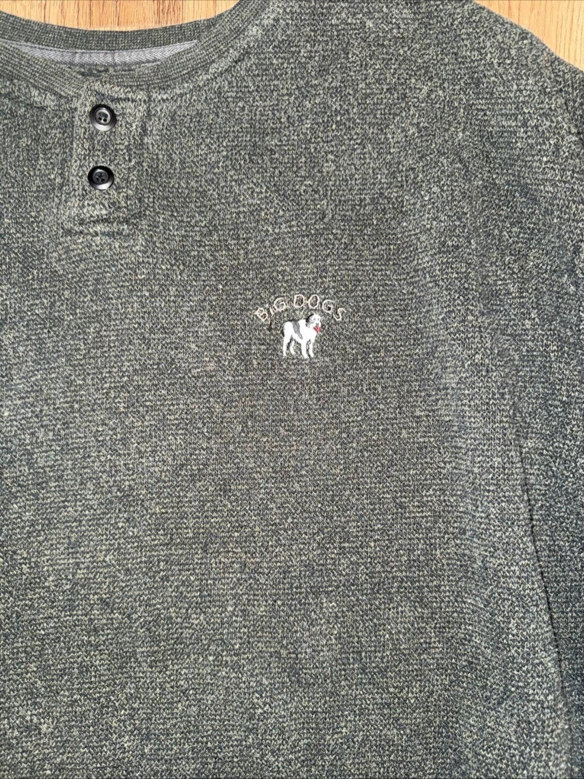 Big Dogs Vintage Big Dogs Sweater, Crew Neck Henley Sweatshirt 2xl Size US XXL / EU 58 / 5 - 2 Thumbnail