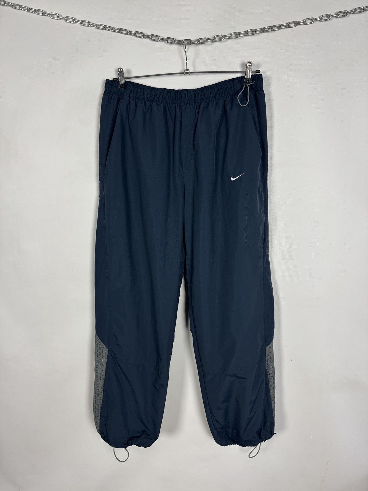 Nike Nike Vintage Track Pants Navy Blue Drawstring Cuffs Y2K XXL Size US 40 / EU 56 - 1 Thumbnail