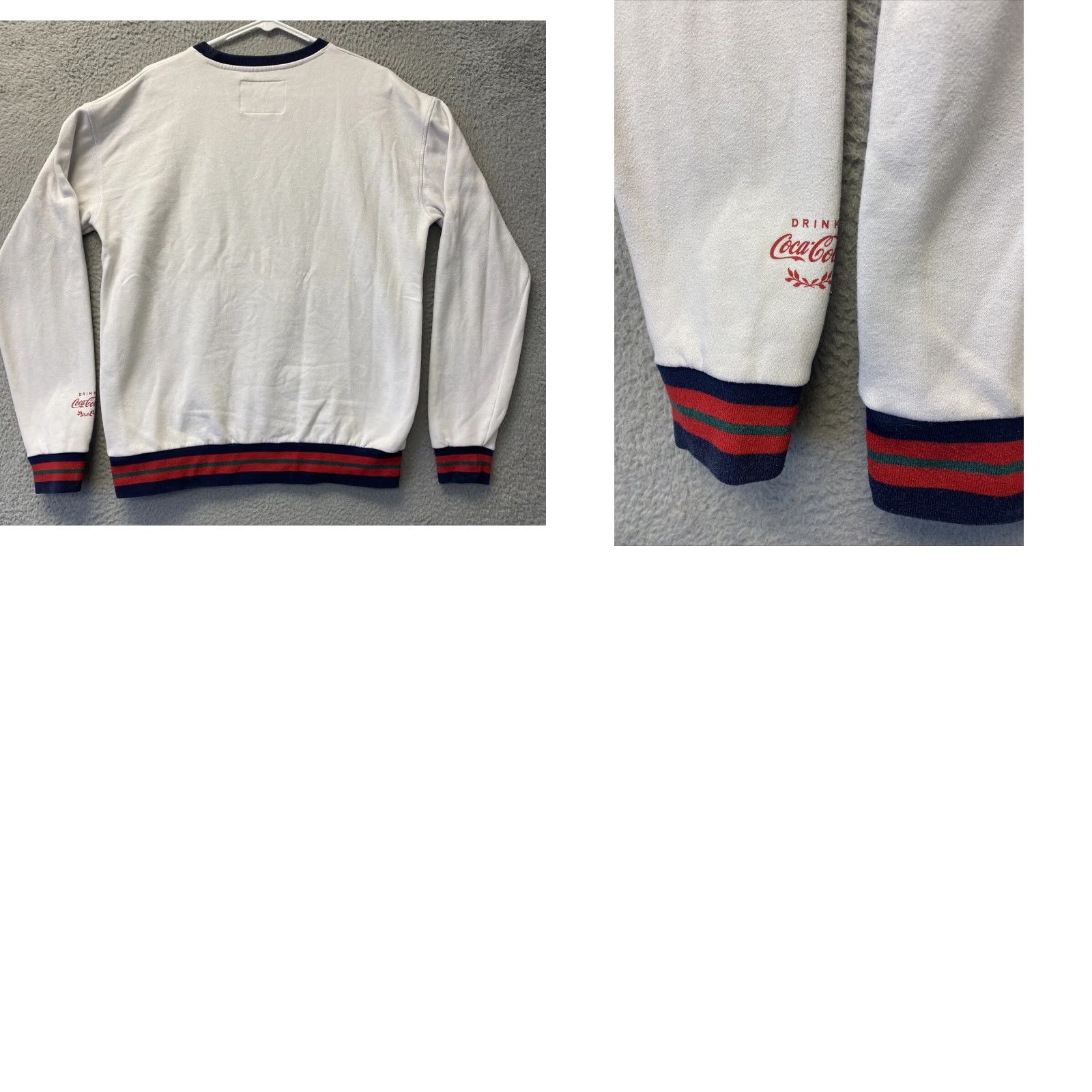 Vintage VINTAGE Coca-Cola Mens Crewneck Sweatshirt Size Medium White Cotton Blend Pullover 80s 90s Size US M / EU 48-50 / 2 - 8 Thumbnail
