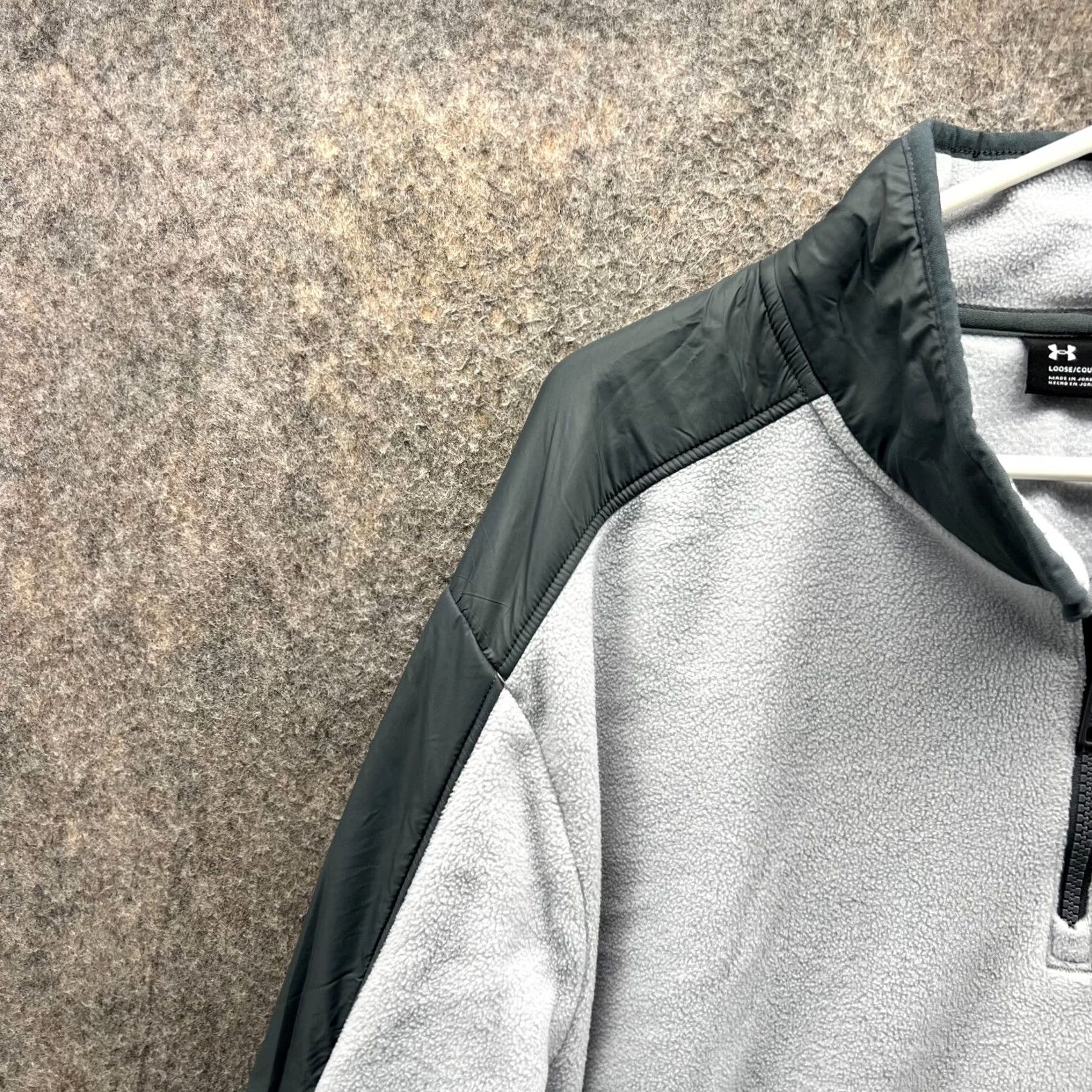 Under Armour VINTAGE Under Armour Sweater Men 2XL Gray Green 1/2 Zip Fleece Pullover Jacket Size US XXL / EU 58 / 5 - 4 Thumbnail
