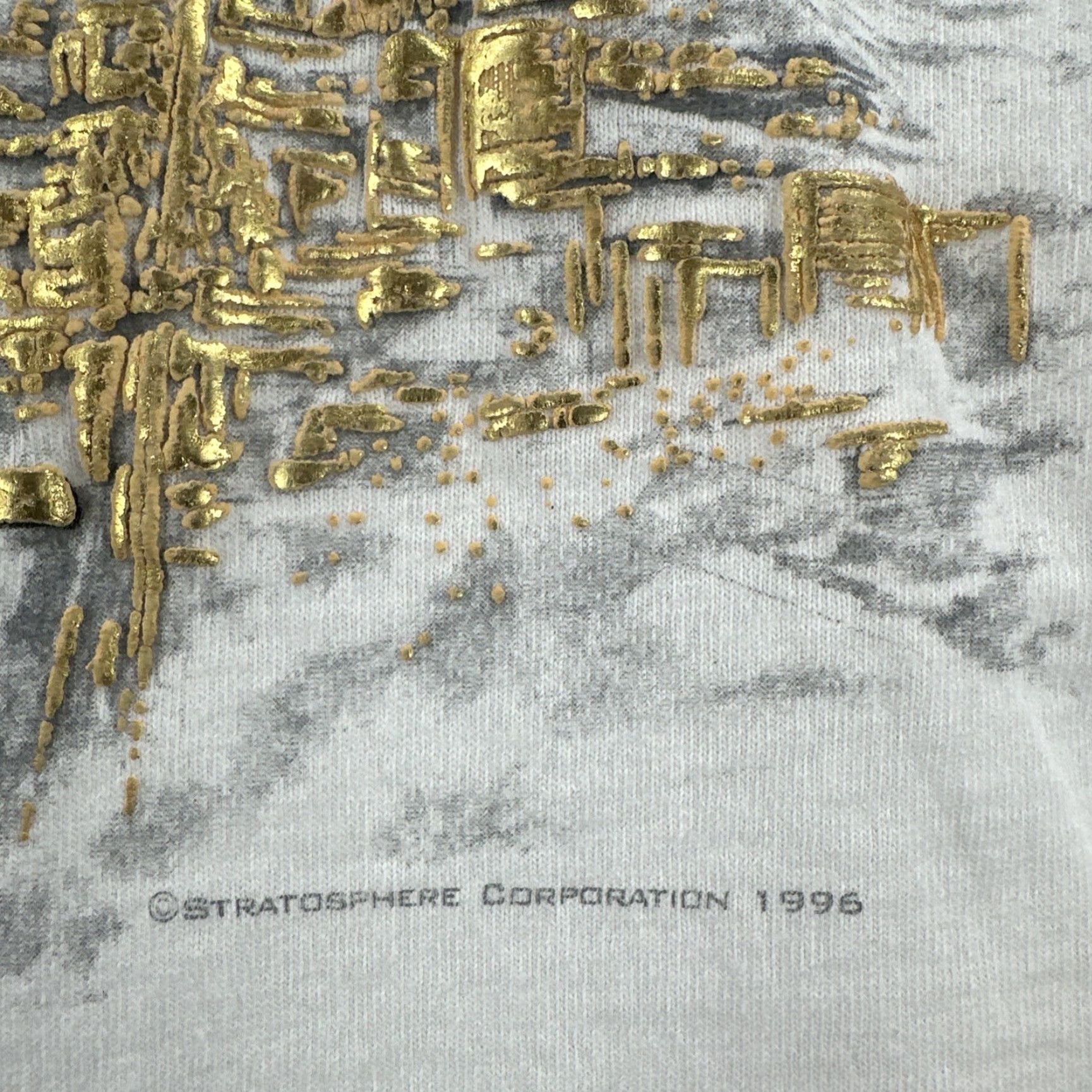 Vintage VINTAGE Stratosphere Las Vegas Men’s L Shirt White 1996 USA 90s Single Stitch Crew Neck Short Sleeve Cotton Knit T-Shirt Mens Size US L / EU 52-54 / 3 - 7 Thumbnail