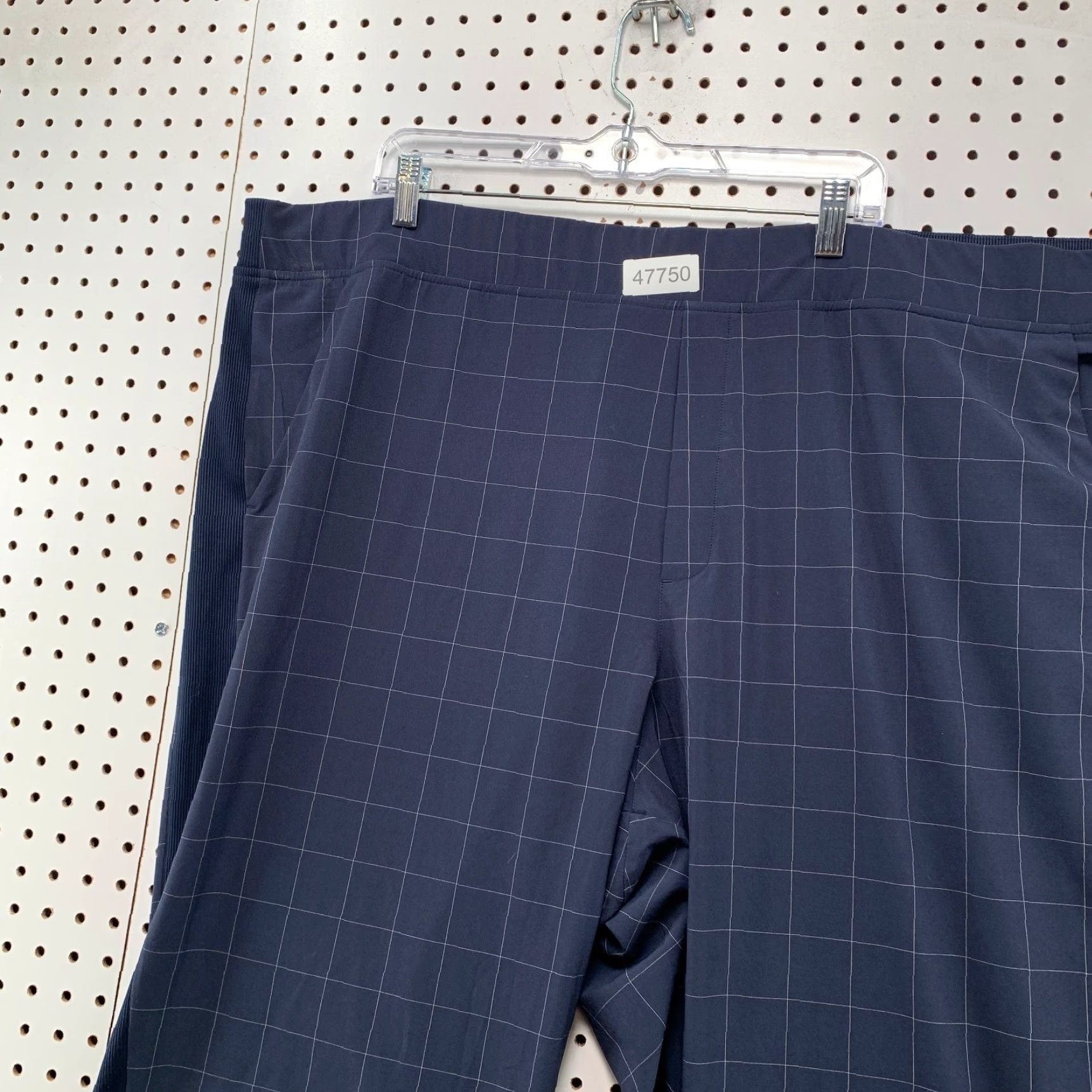 Athleta Athleta Brooklyn Ankle Pant Womens 26 Navy Textured Check 51x26.5 Size 26" / US 2 / IT 38 - 6 Thumbnail