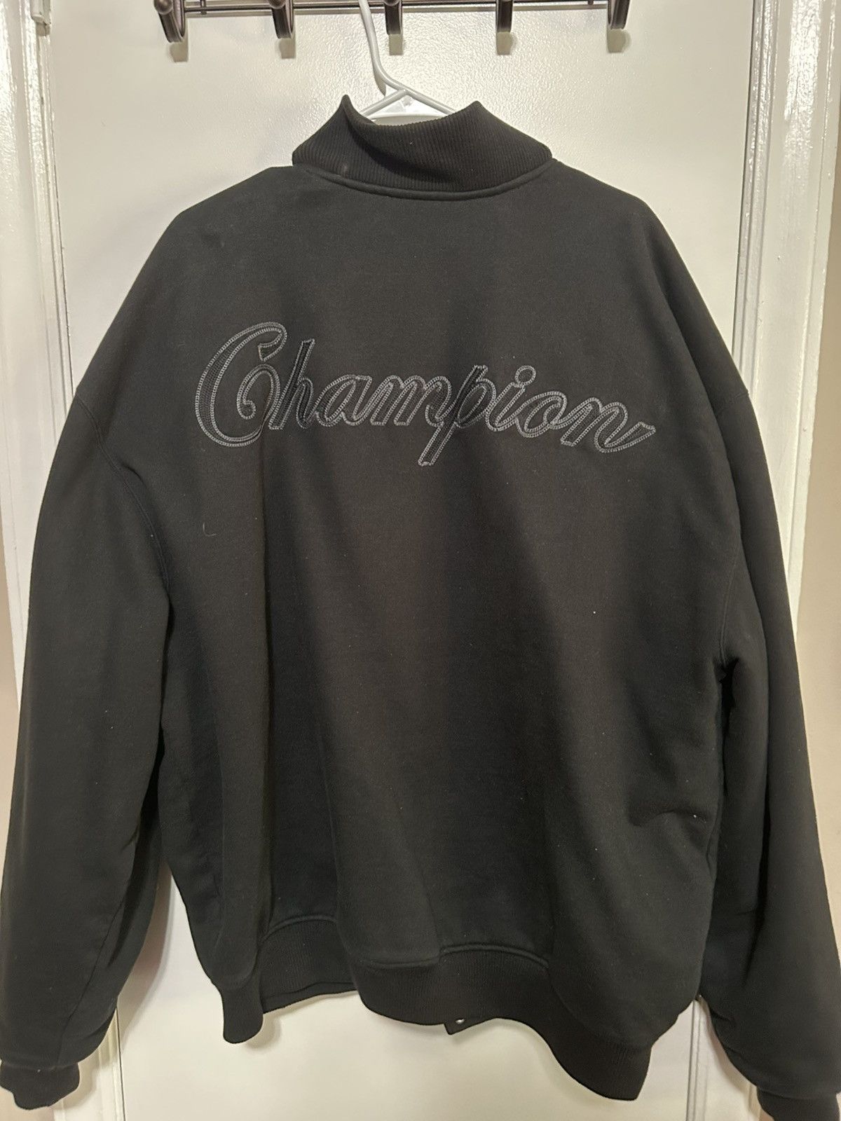 Champion Champion Triple Black Varsity Bomber Jacket Size US XXL / EU 58 / 5 - 4 Thumbnail