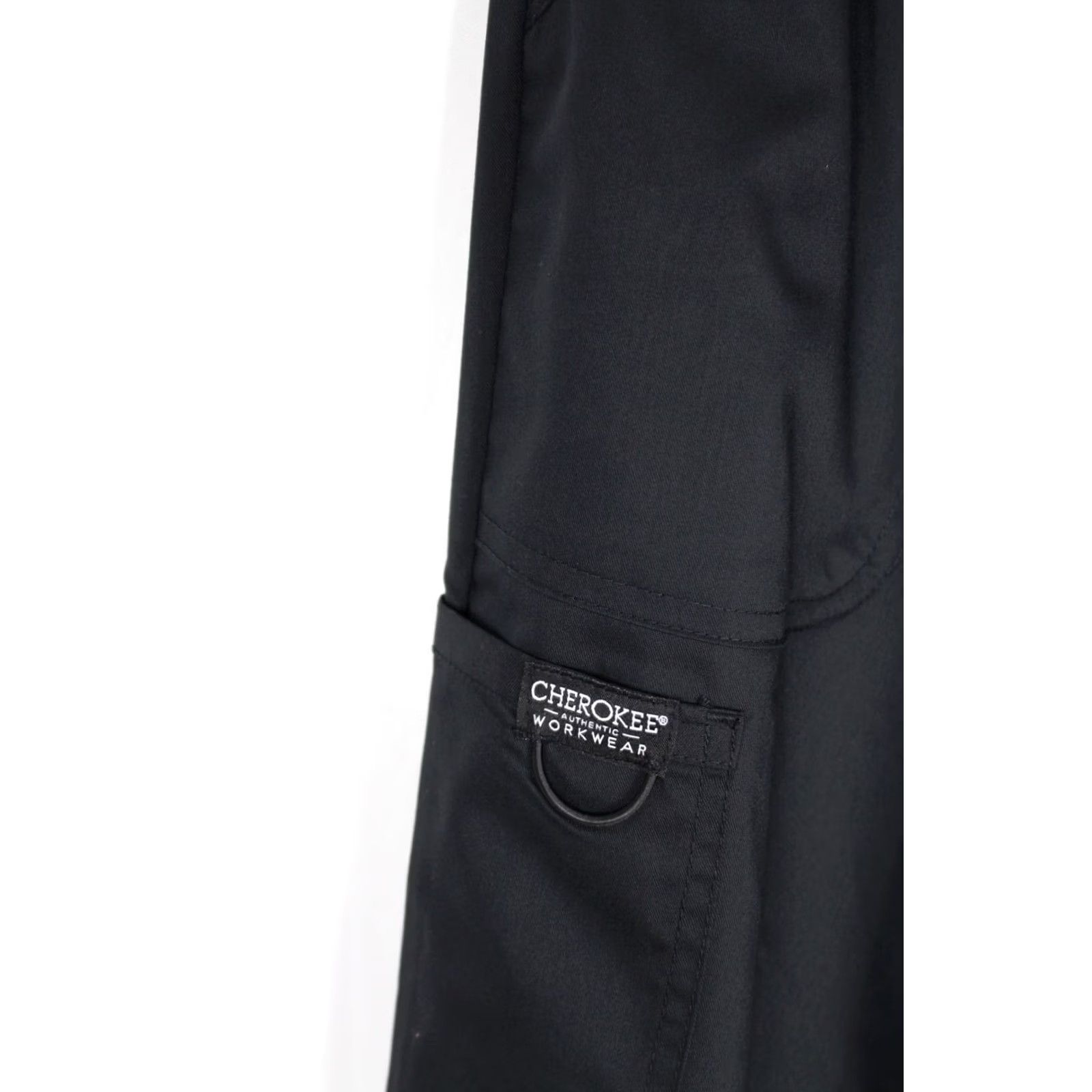 Cherokee Cherokee Women's Scrub Pants Elastic Waist Cargo Pocket Black WW110 S Black WW110 Size 28" / US 6 / IT 42 - 3 Thumbnail