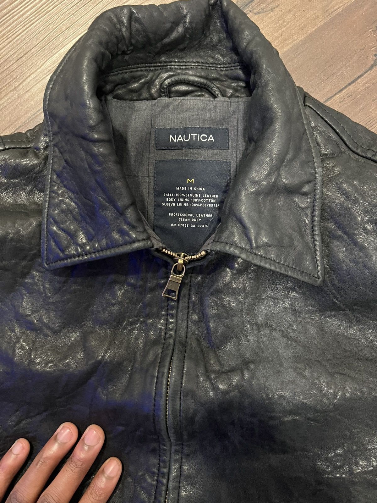 Japanese Brand × Nautica Nautica Vintage Leather Jacket Size US M / EU 48-50 / 2 - 3 Thumbnail