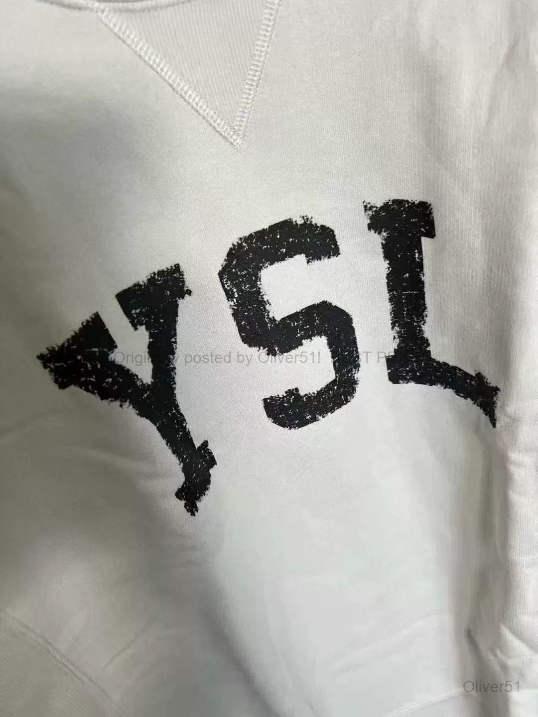 Saint Laurent Paris Saint Laurent New White YSL Logo Letter BFAJBCD512 ...