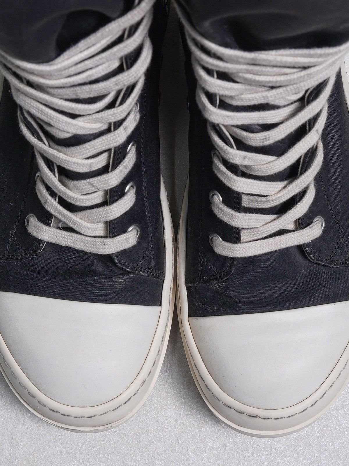 Rick Owens Drkshdw Black Waxed Ramones Size US 8.5 / EU 41-42 - 4 Thumbnail