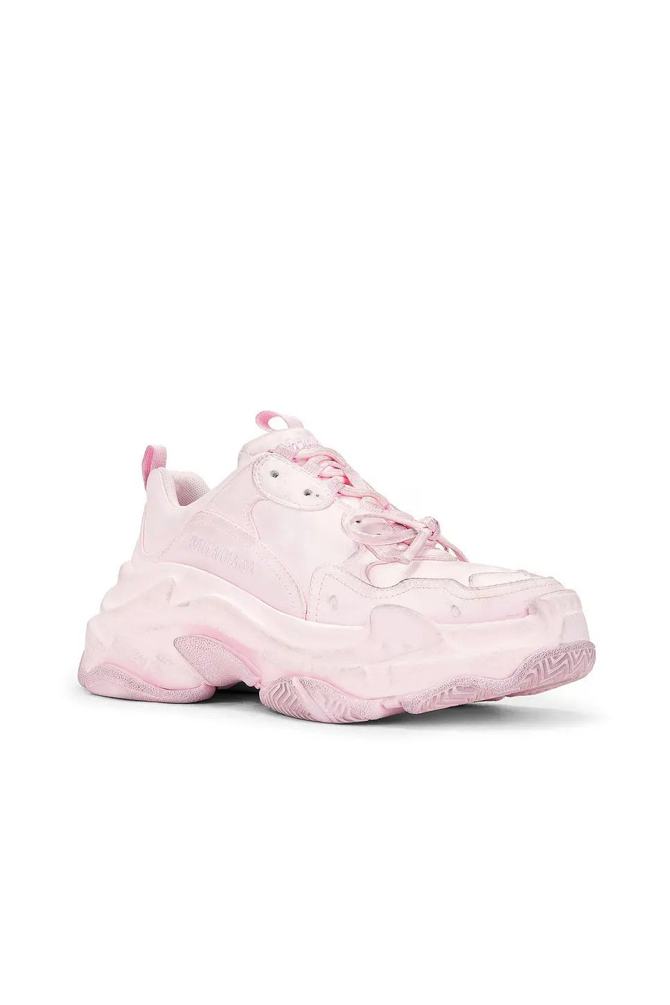 Balenciaga o1srvl11e0426 Triple S Satin Sneakers in Pink Size US 10 / IT 40 - 2 Thumbnail