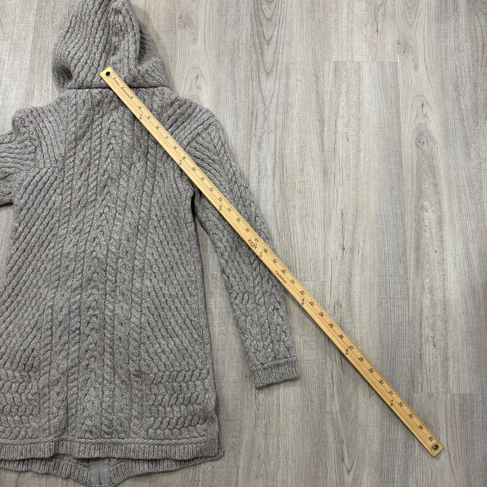Other Original Aran Co Knit Coat Cardigan XS 100% Merino Wool Size XS / US 0-2 / IT 36-38 - 10 Thumbnail