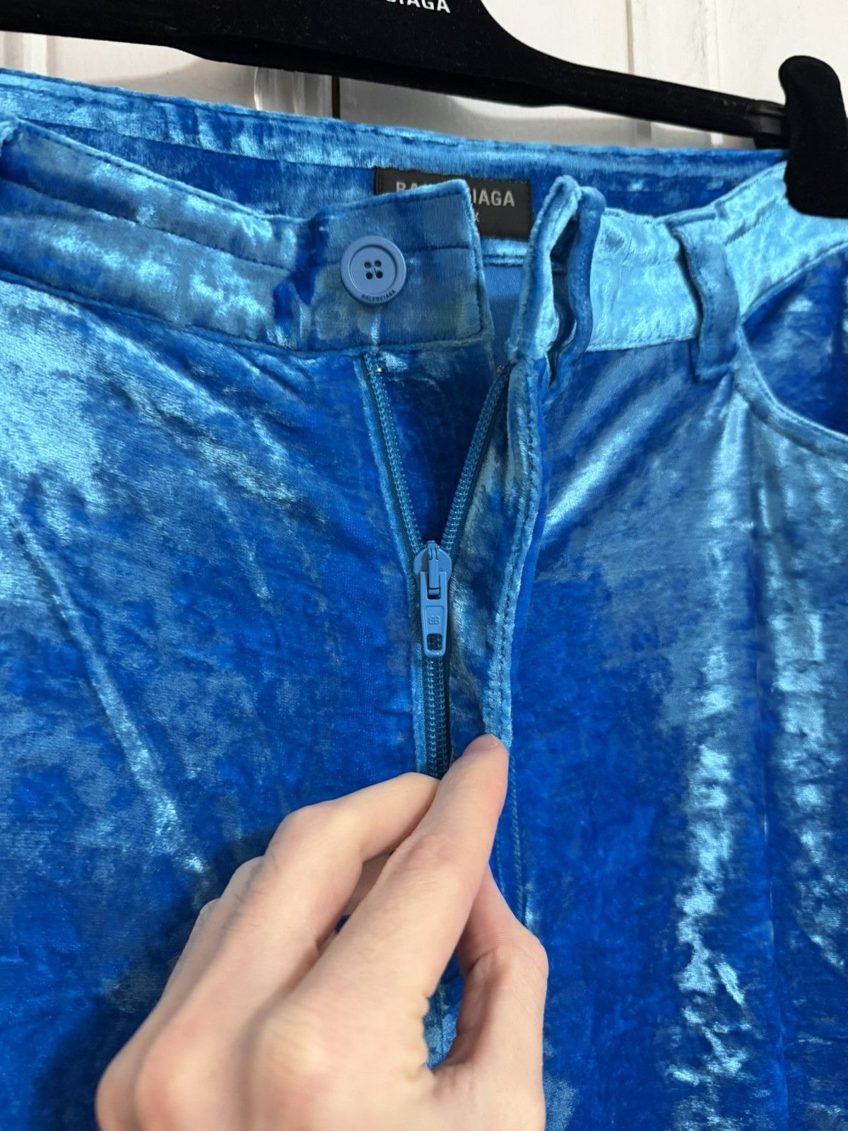 Balenciaga Winter 22 Crushed Velvet Stretch Pant [M] Size US 32 / EU 48 - 3 Thumbnail