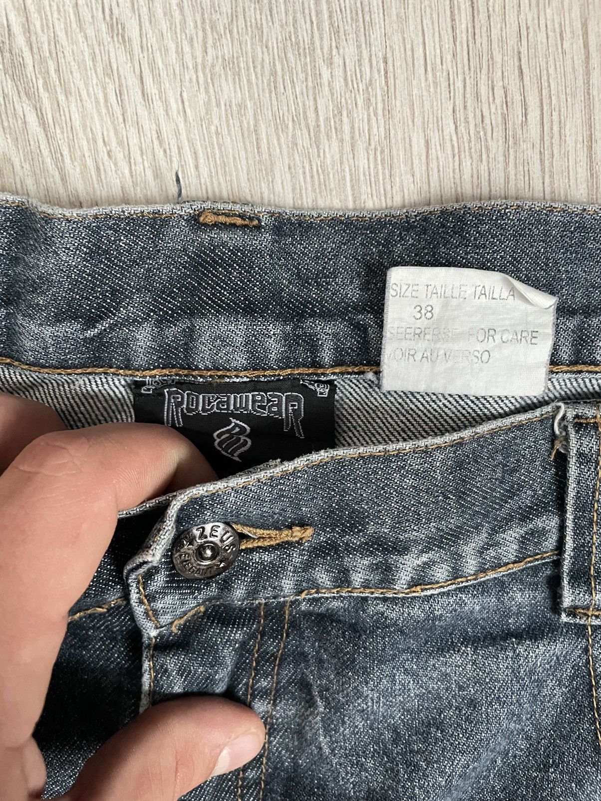 Rocawear Y2K Baggy Rap Jeans Vintage Size US 38 / EU 54 - 4 Thumbnail
