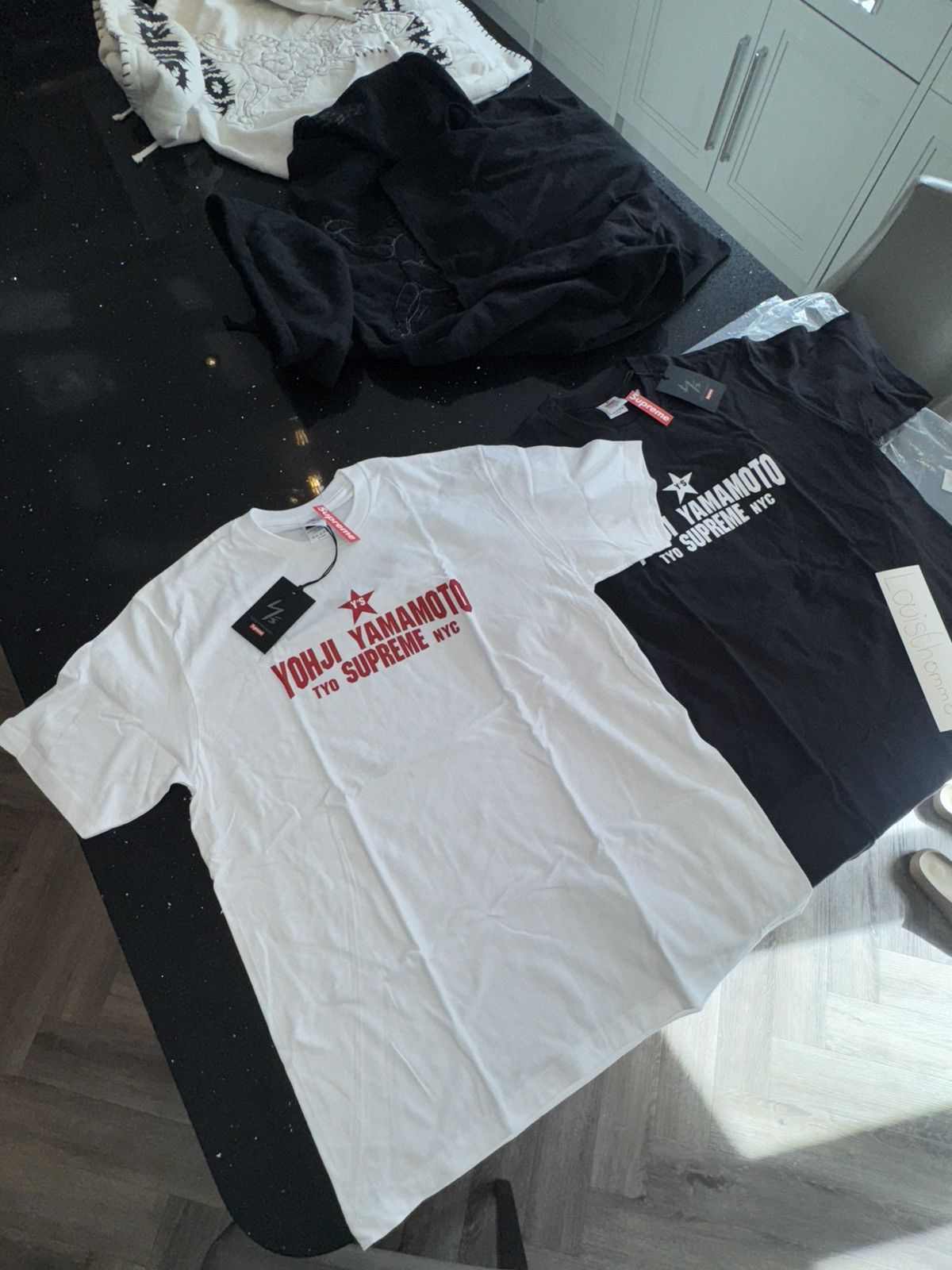 Supreme × Yohji Yamamoto Supreme Y's by Yohji Yamamoto Star Tee White Size US M / EU 48-50 / 2 - 4 Thumbnail
