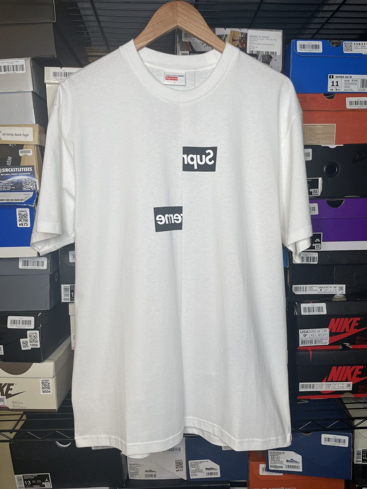 Supreme Comme Des Garcons Split Box Logo | Grailed