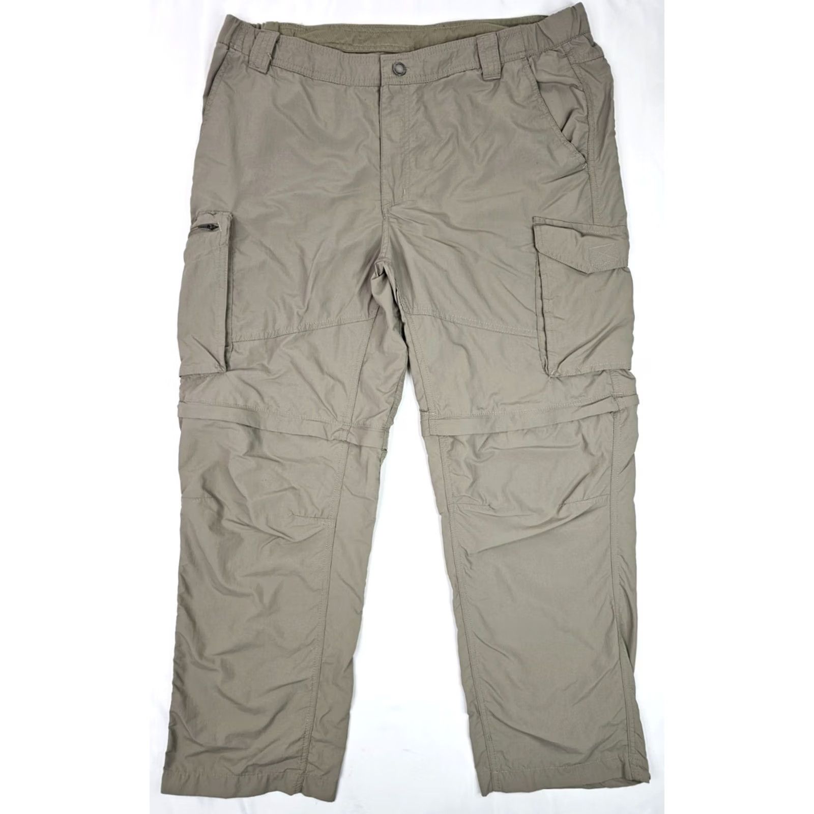 Vintage Columbia Lightweight Cargo Convertible Pants Shorts Men 38x29 Regular Beige UV Protection Pockets Zip Pocket Hiking Outdoor 90s? Size US 38 / EU 54 - 2 Thumbnail