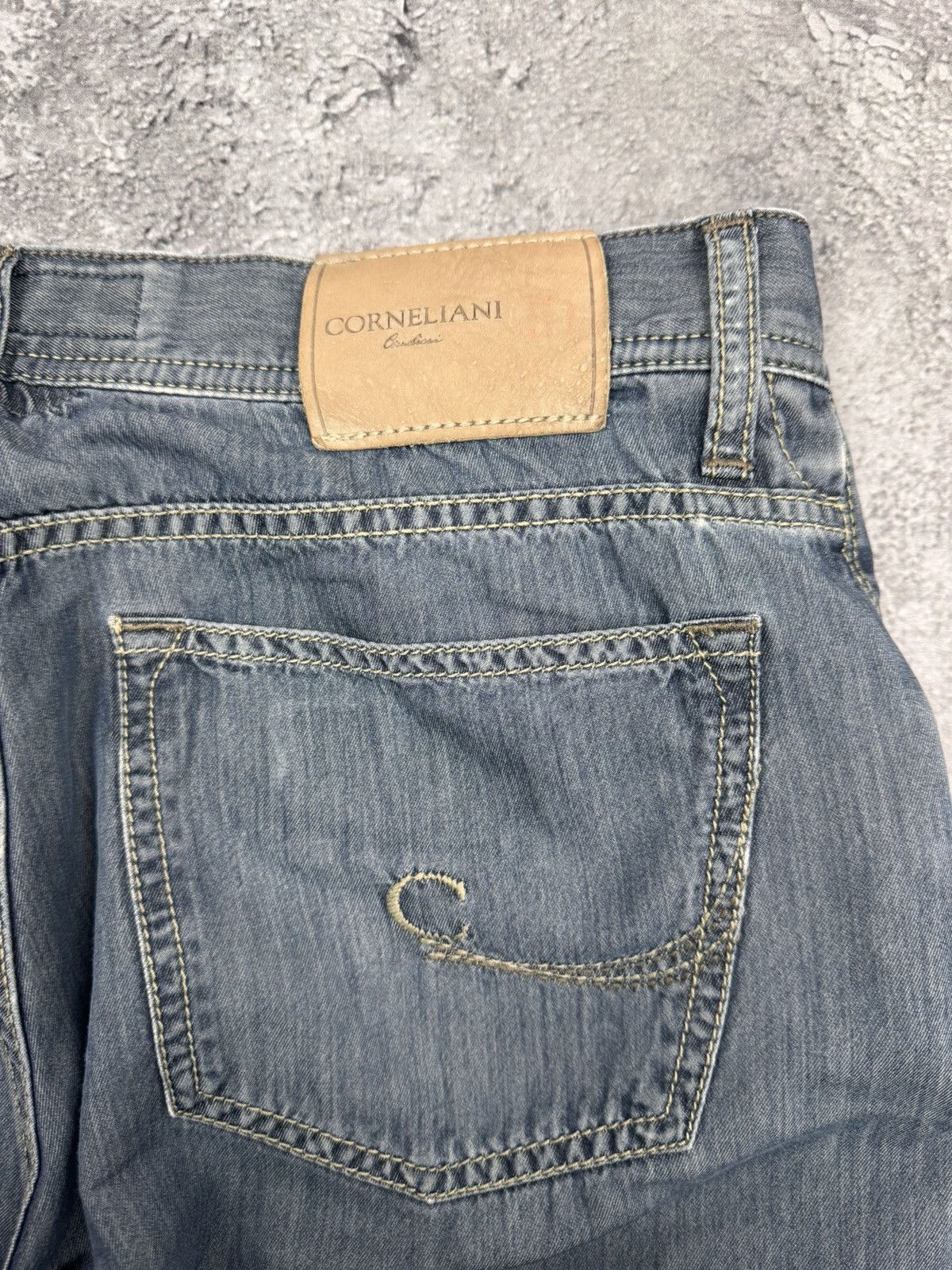 Corneliani Corneliani ID Men Luxury Denim Jeans Grey Cotton Size W34 Size US 34 / EU 50 - 3 Thumbnail