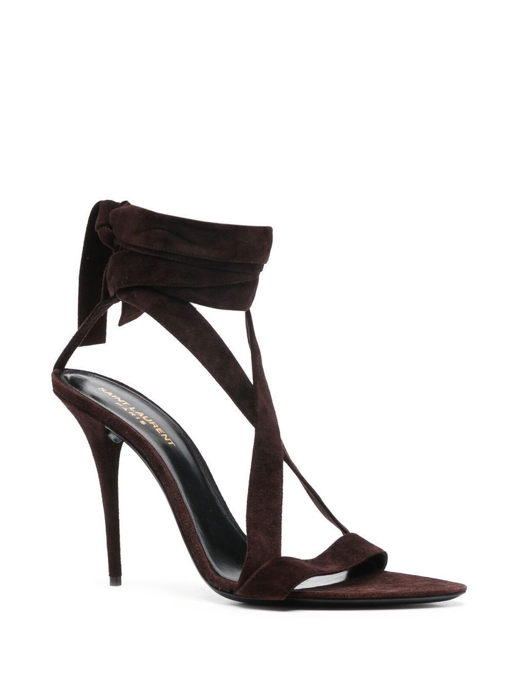Saint Laurent Paris o1bcso1str1124 Deva Sandals in Black Size US 8 / IT 38 - 1 Thumbnail