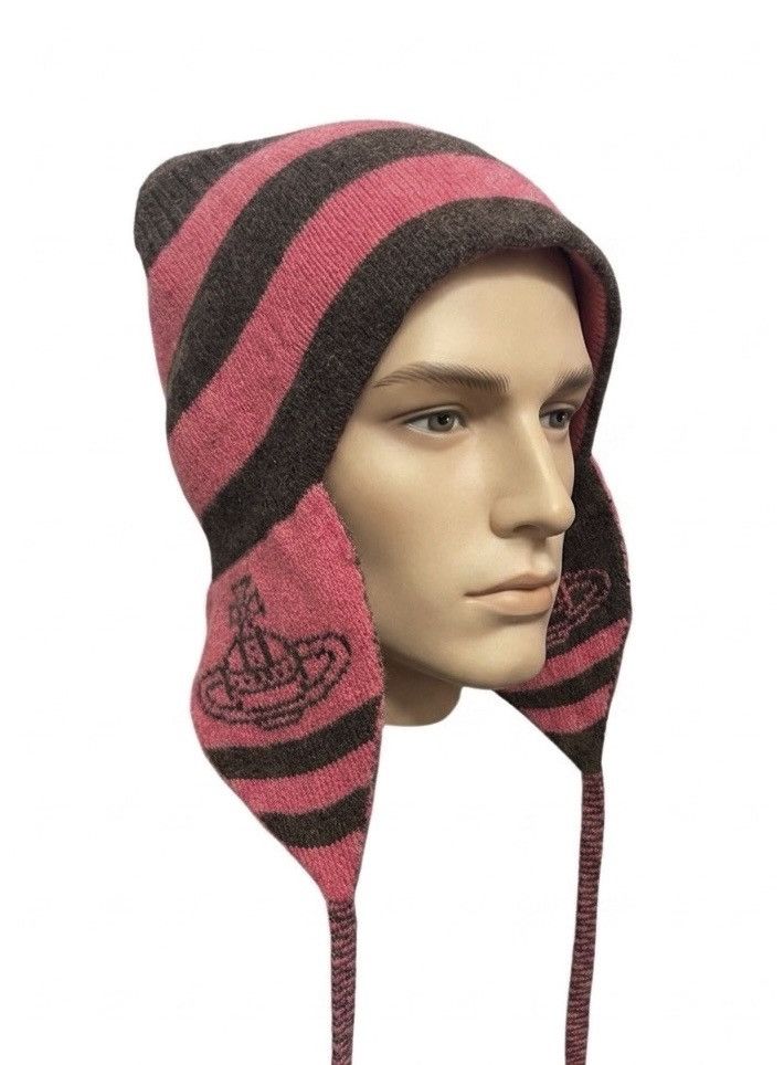 Vivienne Westwood Vivienne Westwood Orb Knit Earflap Beanie Size ONE SIZE - 1 Thumbnail