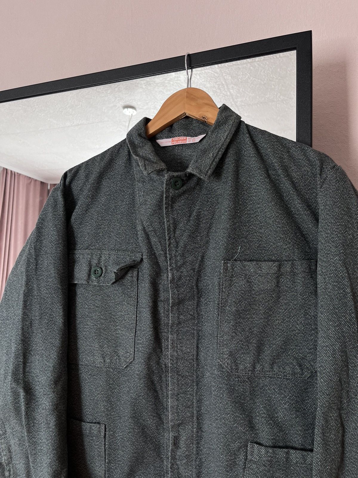 Vintage Vintage FISCHER PECHEUR Workwear Mens Jacket Grey 90s L Size US L / EU 52-54 / 3 - 3 Thumbnail