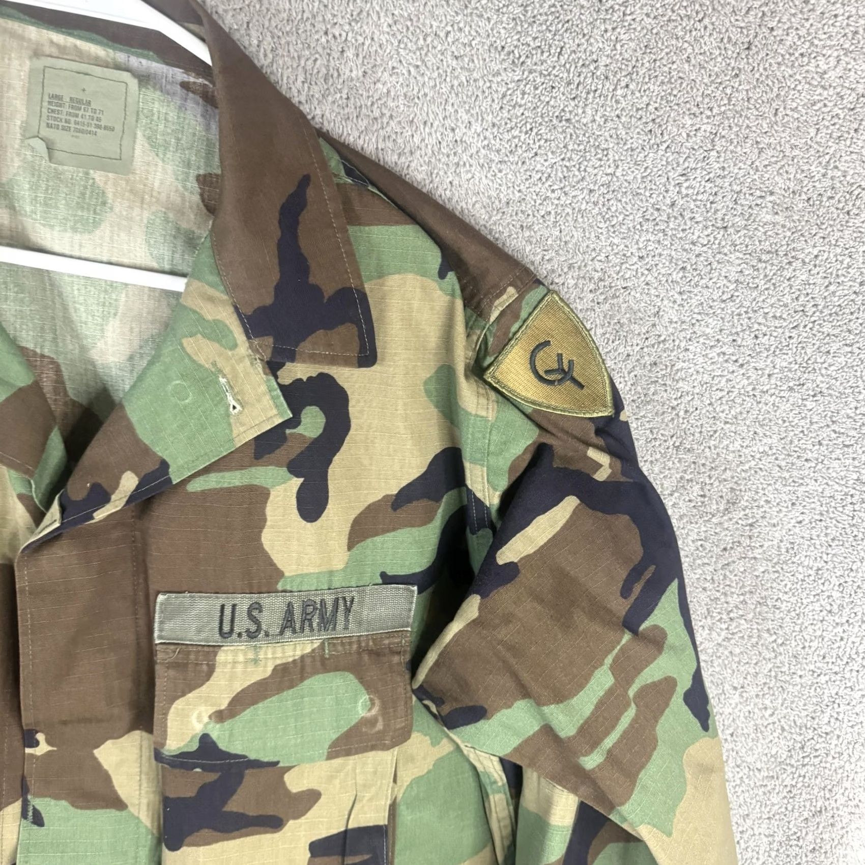 American Apparel VINTAGE American Apparel Jacket Mens L Green Camo US Army BDU Combat Button Front Size US L / EU 52-54 / 3 - 4 Thumbnail